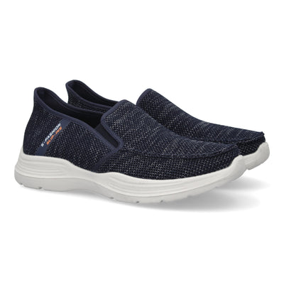 Zapatillas deportivas de hombre color marino, cómodas, ligeras, con diseño moderno y cierre elástico.