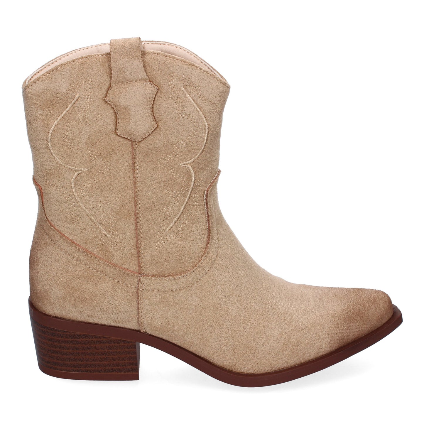 Botines Cowboy de Mujer Beige Elegantes y Confortables