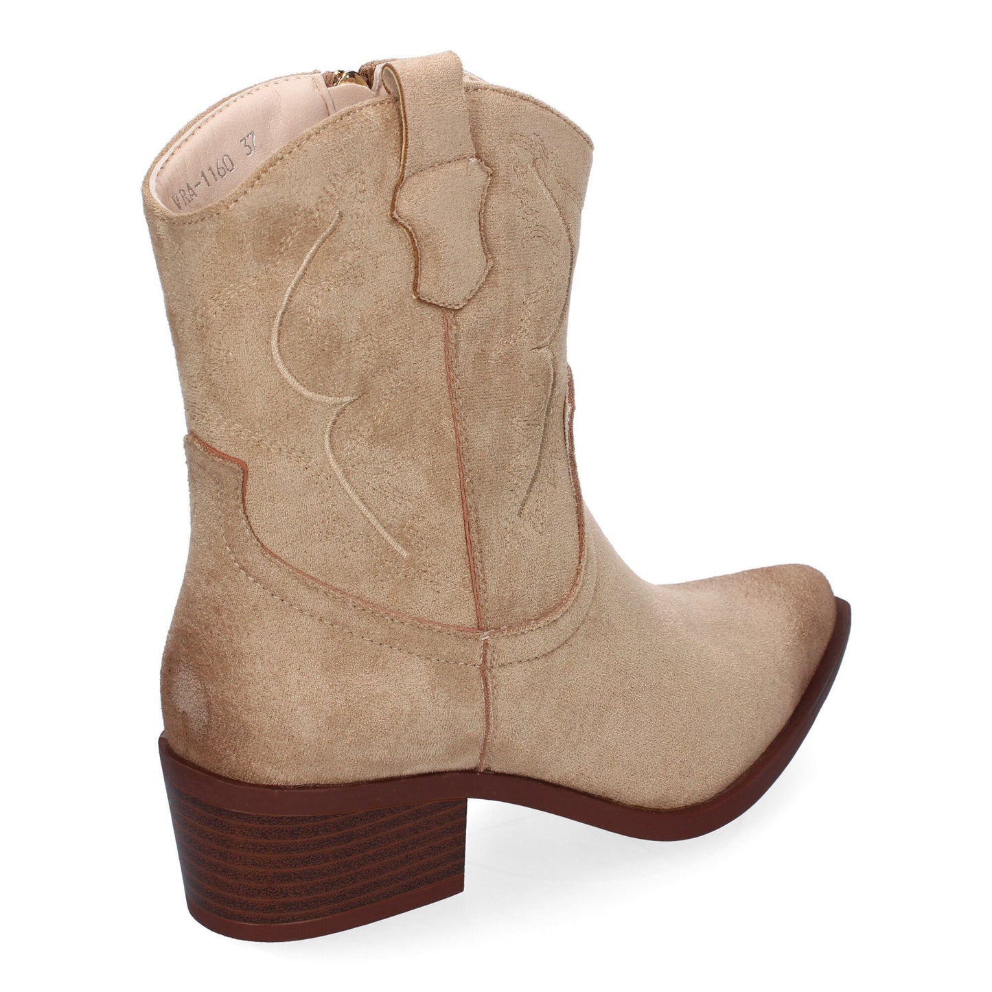 Botines Cowboy de Mujer Beige Elegantes y Confortables