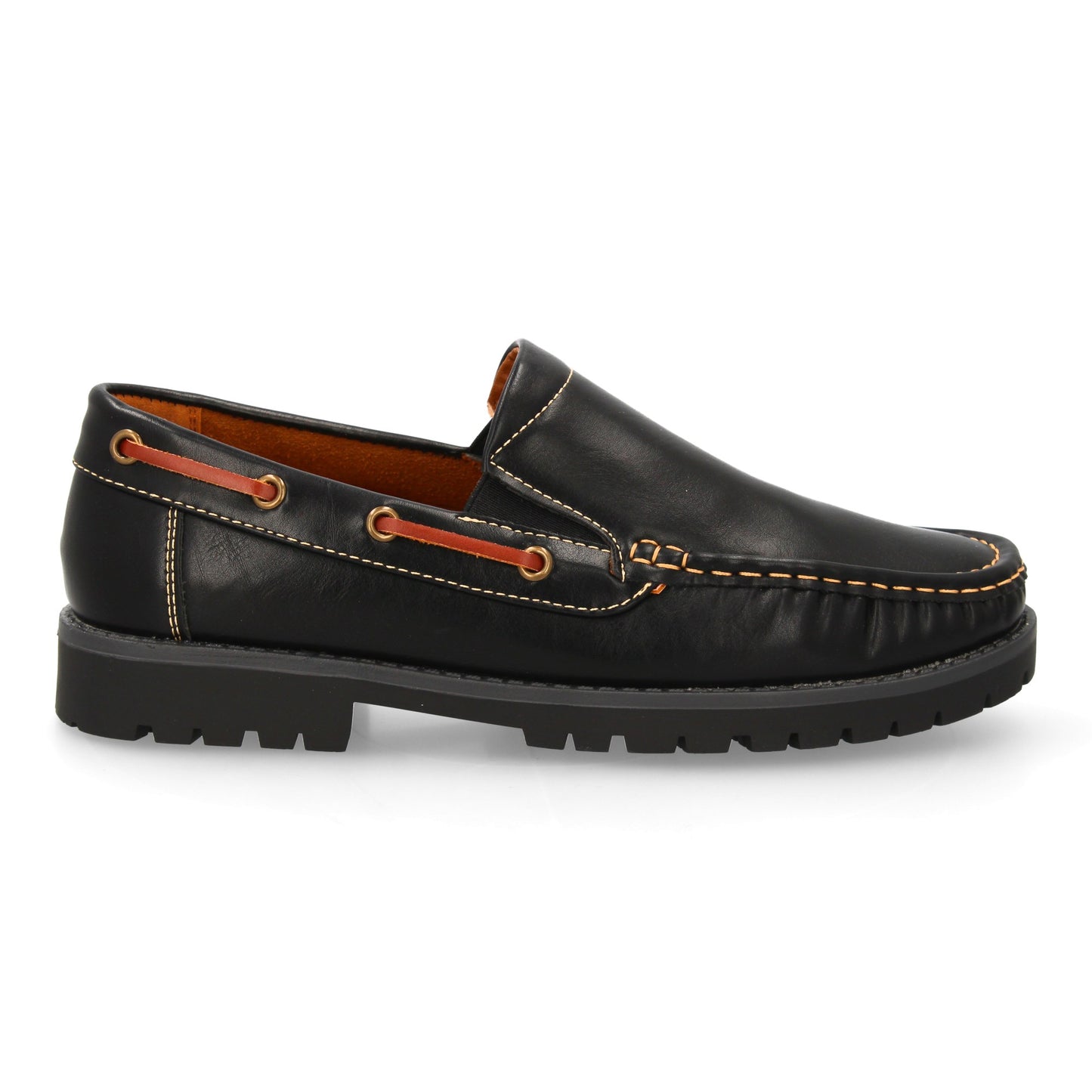 Zapatos Náuticos de Hombre Negro Clásico - Suela Dentada