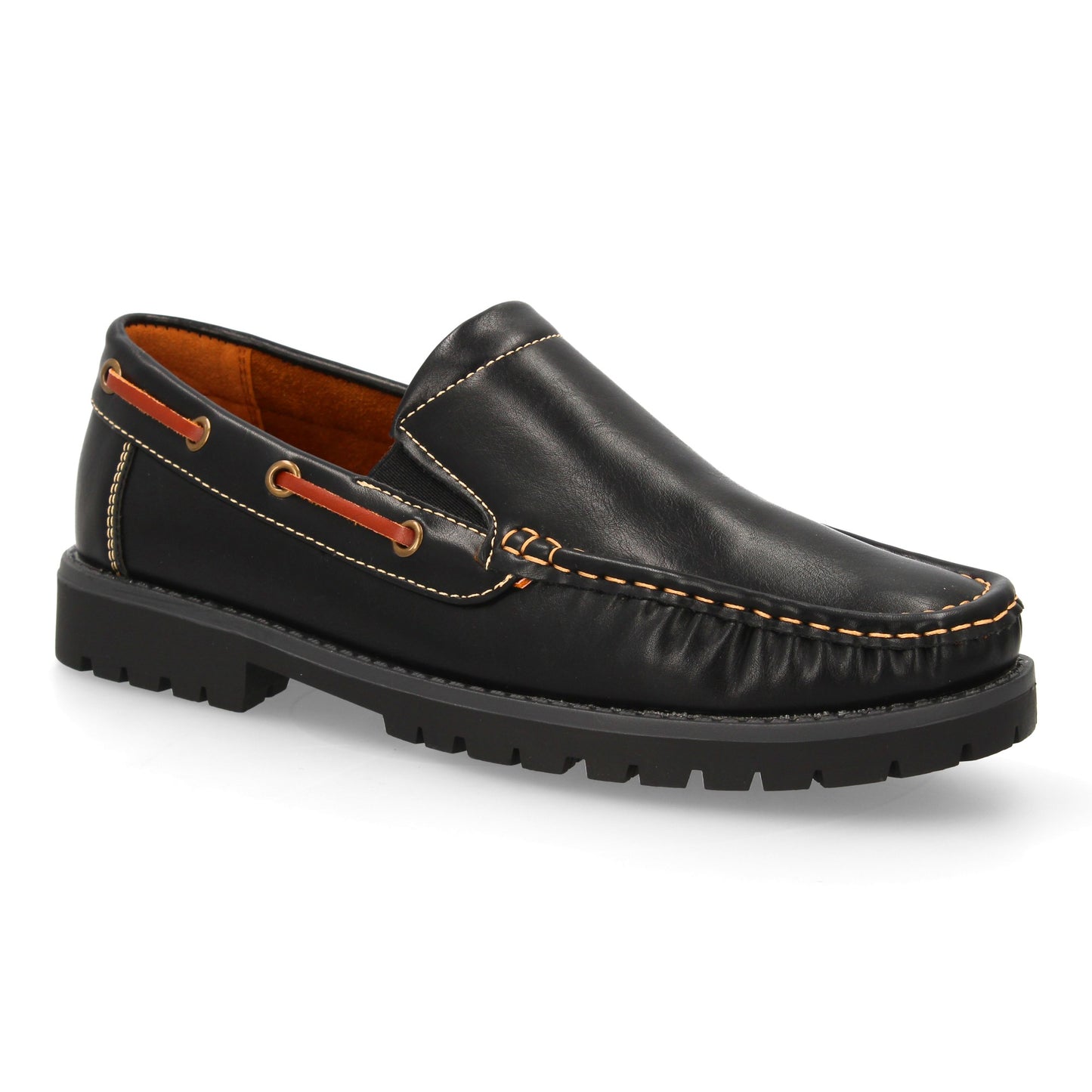 Zapatos Náuticos de Hombre Negro Clásico - Suela Dentada