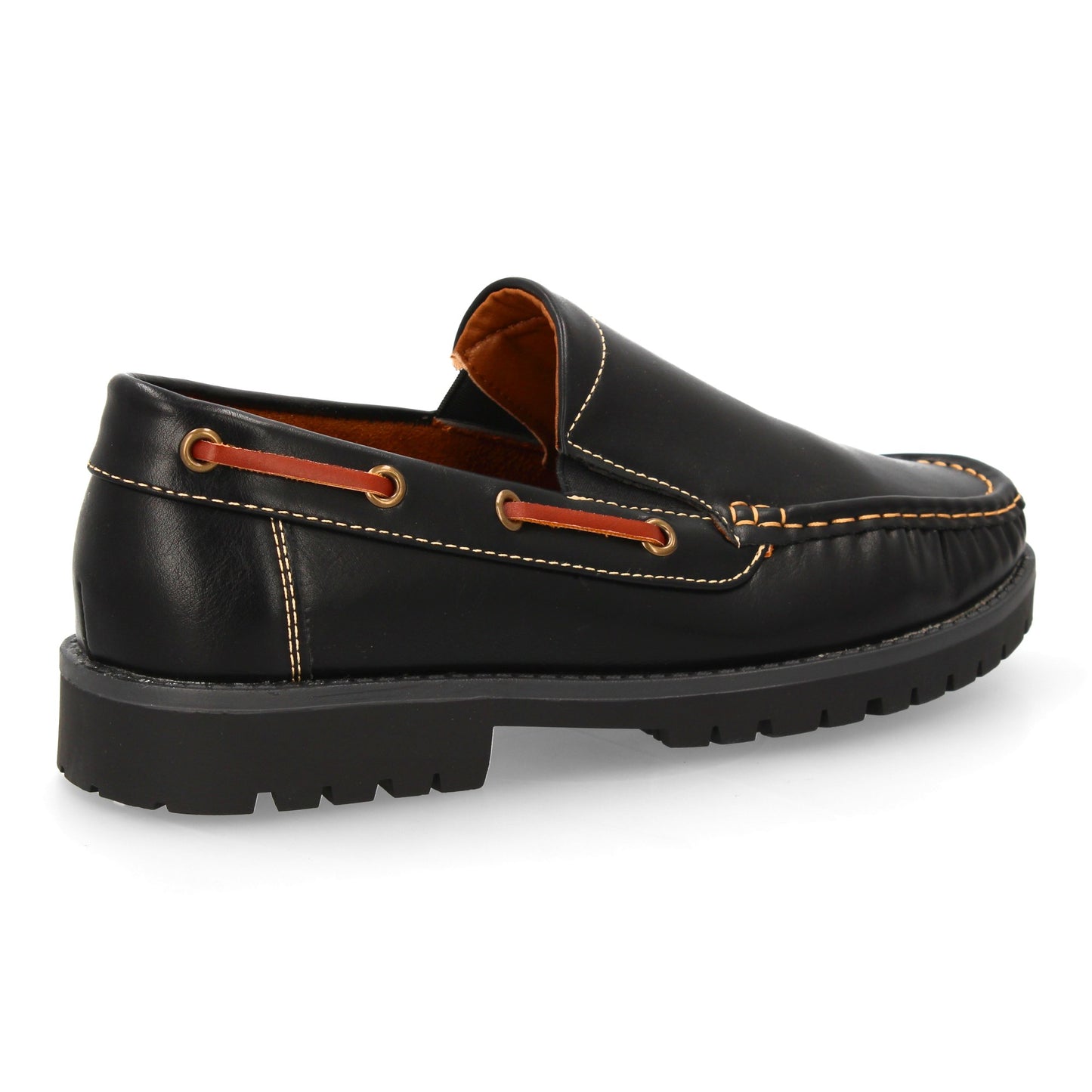 Zapatos Náuticos de Hombre Negro Clásico - Suela Dentada