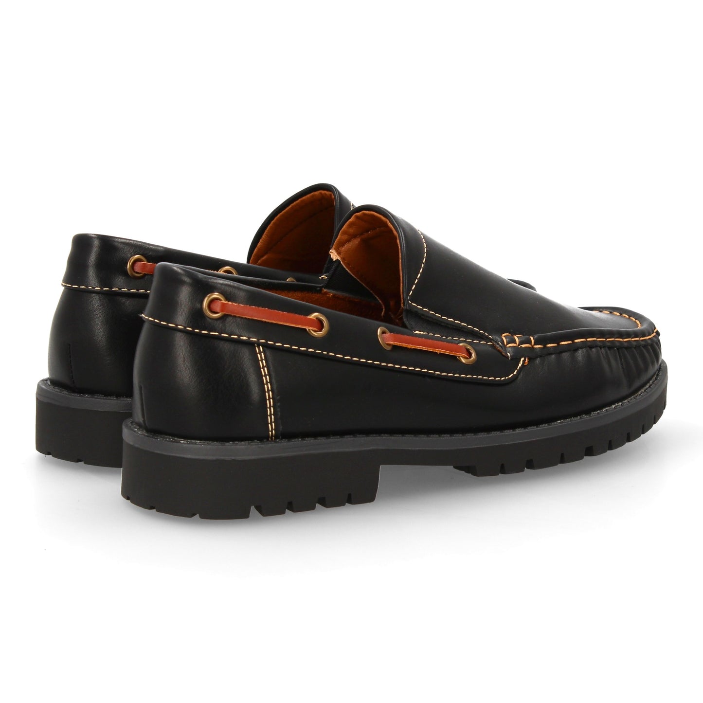 Zapatos Náuticos de Hombre Negro Clásico - Suela Dentada