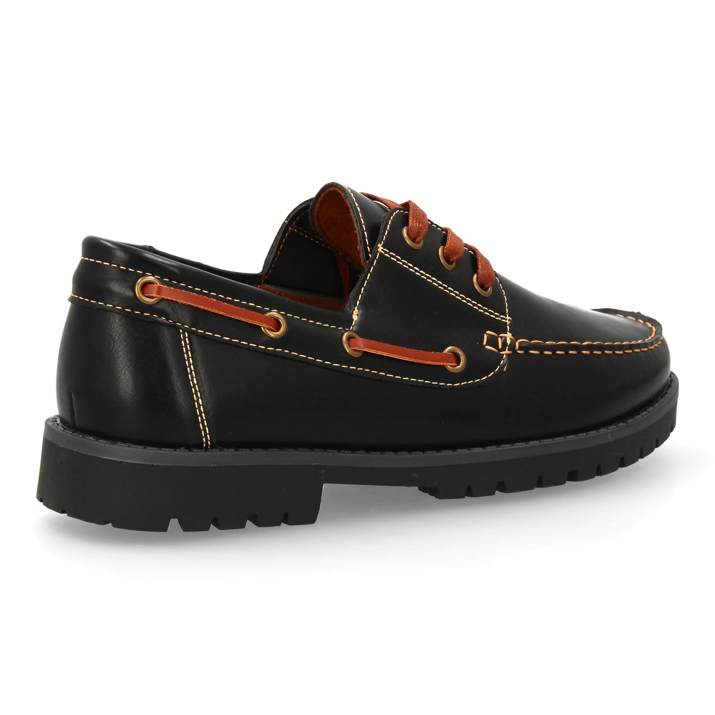 Zapatos Náuticos de Hombre Negro - Cierre de Cordones