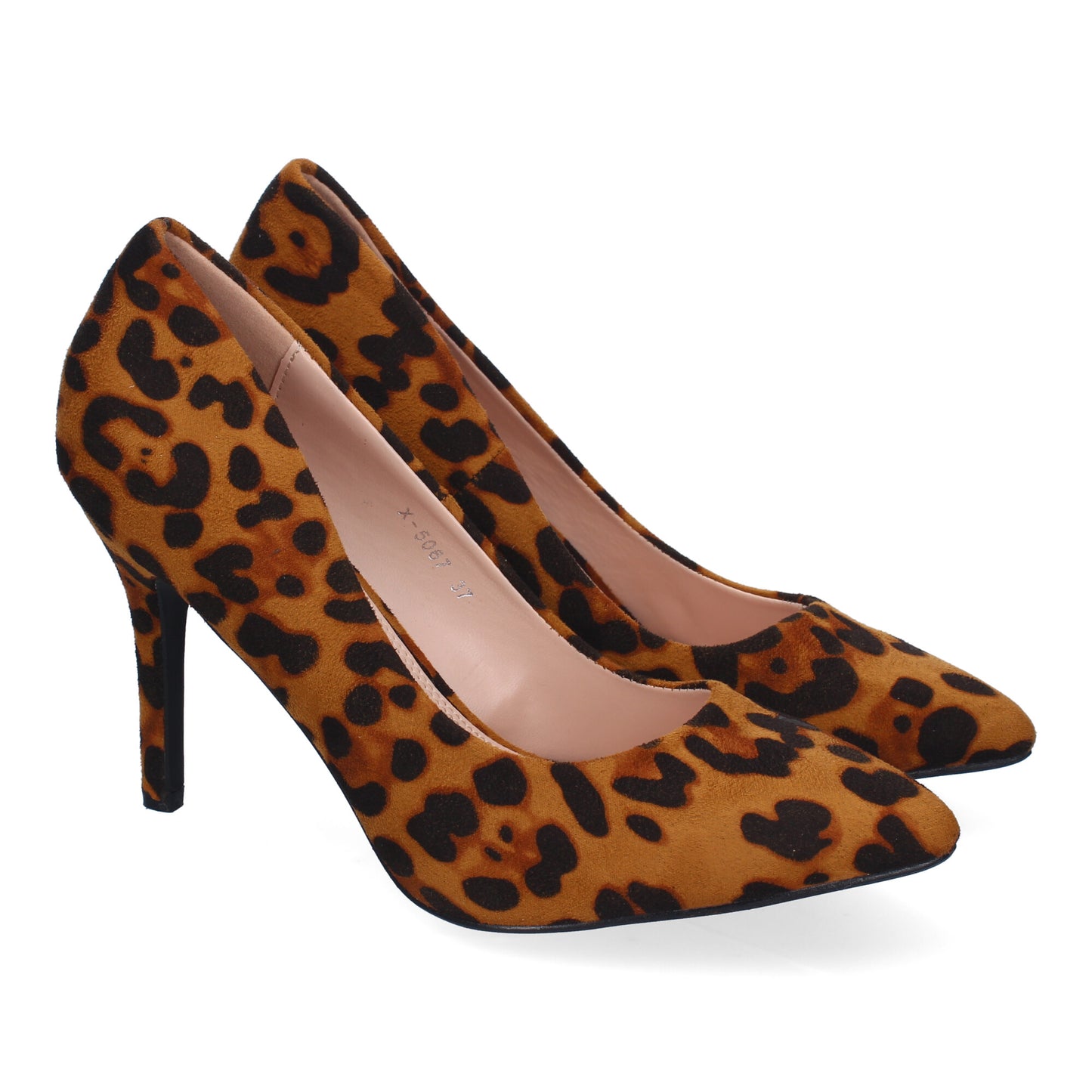 Zapato de Salón con Tacón para Mujer - Cómodo y Elegante con Punta Fina y Estampado de Animal Print en Color Leopardo