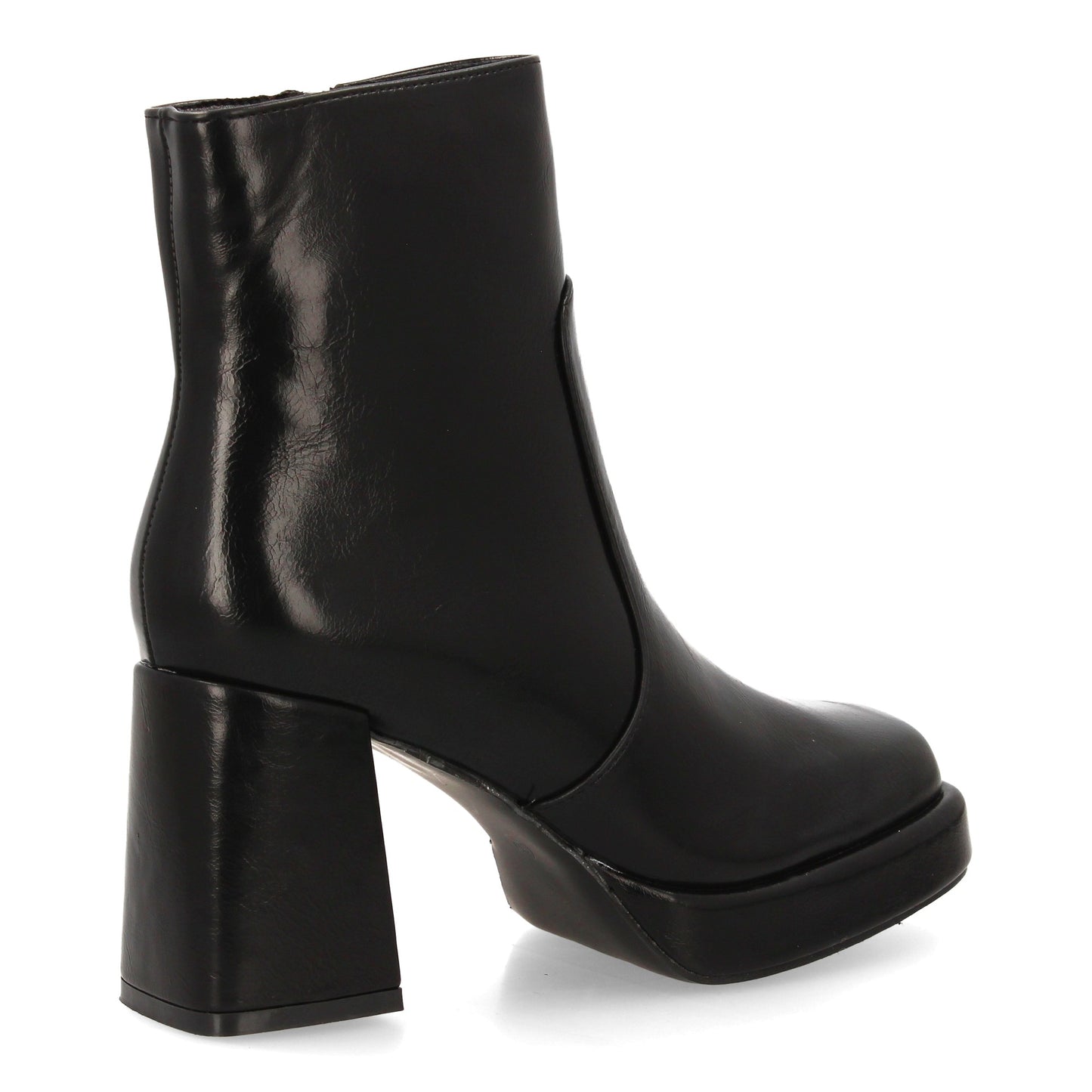 Botín de Tacón Ancho Negro Mujer con Plataforma - Otoño Invierno