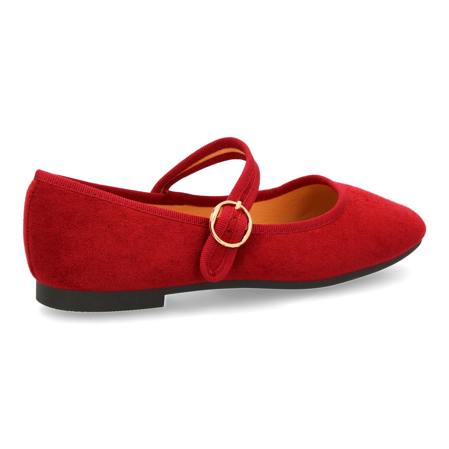 Bailarina de Mujer Burdeos con Pulsera Ajustable y Hebilla