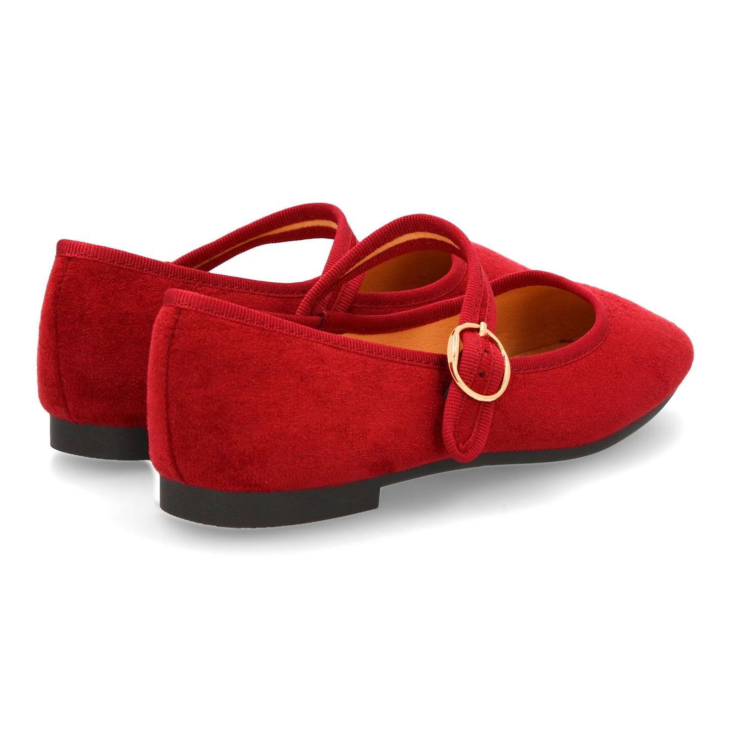 Bailarina de Mujer Burdeos con Pulsera Ajustable y Hebilla