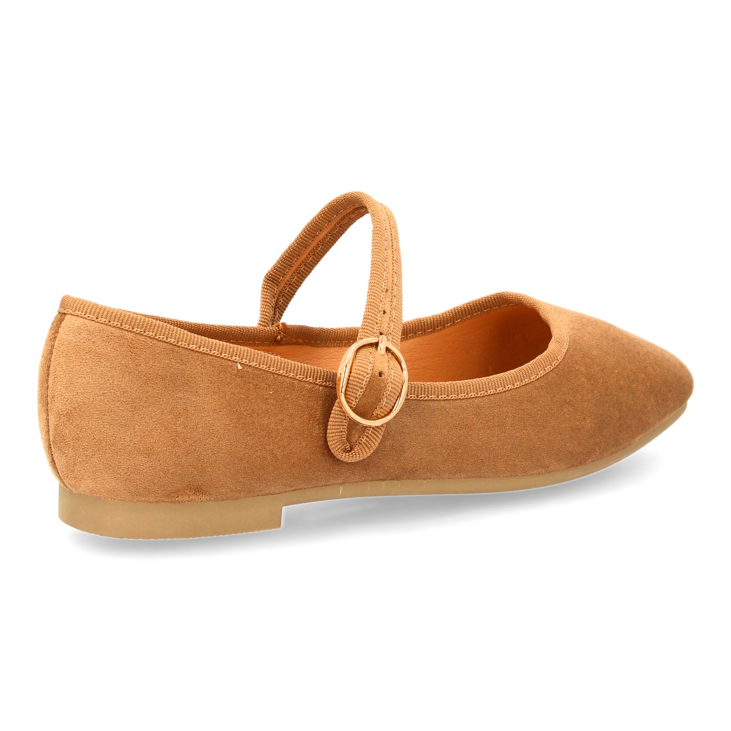 Bailarina de Mujer Kaki con Pulsera Ajustable y Hebilla