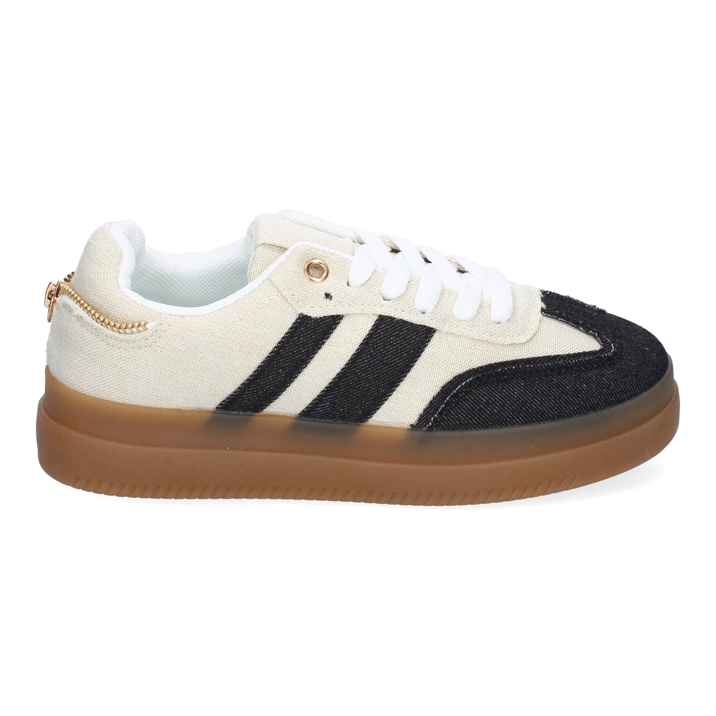 Zapatillas Casual de Mujer Cómodas y Elegantes Negras con Cremallera