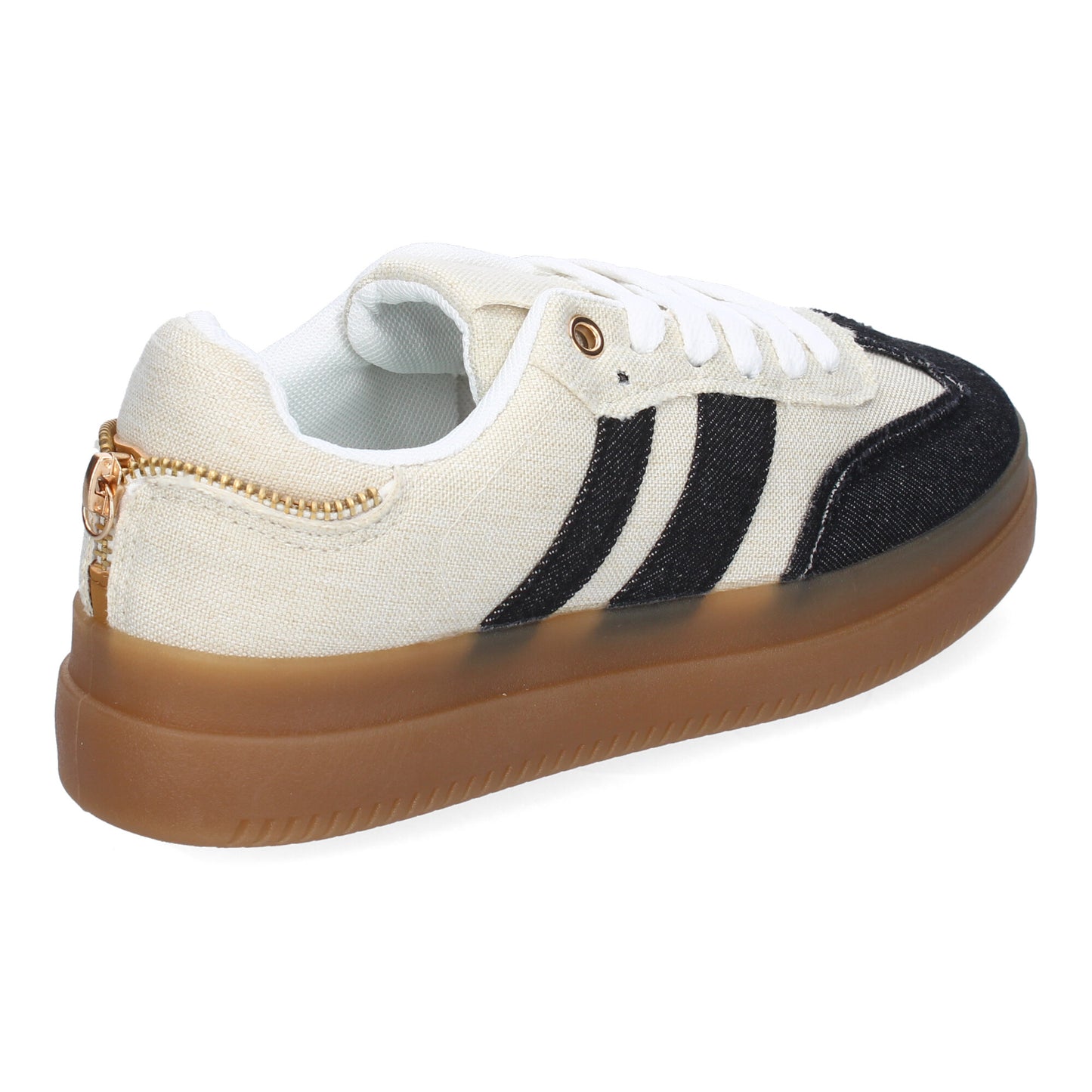 Zapatillas Casual de Mujer Cómodas y Elegantes Negras con Cremallera