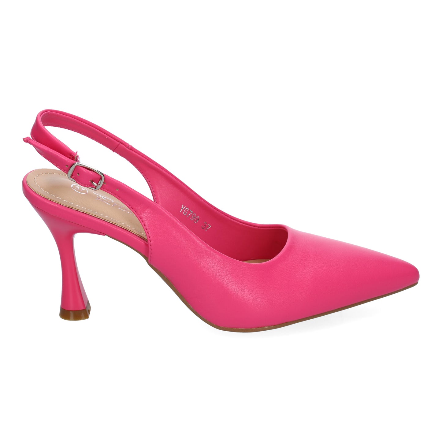 Zapato de Salón para Mujer Fucsia con Tacón y Puntera Fina