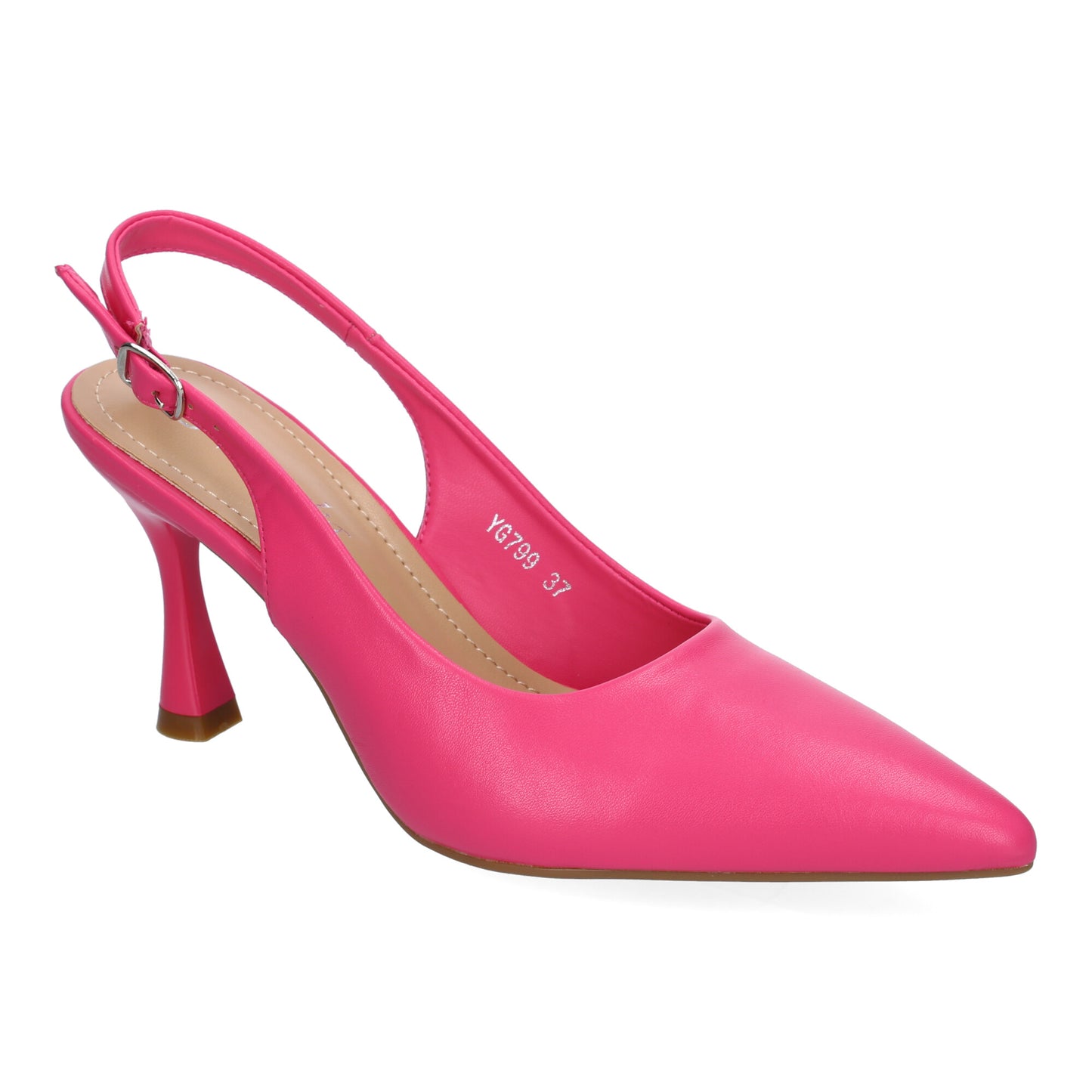 Zapato de Salón para Mujer Fucsia con Tacón y Puntera Fina