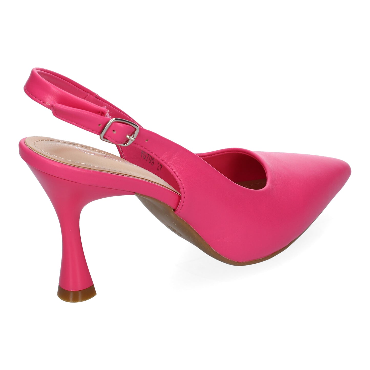 Zapato de Salón para Mujer Fucsia con Tacón y Puntera Fina