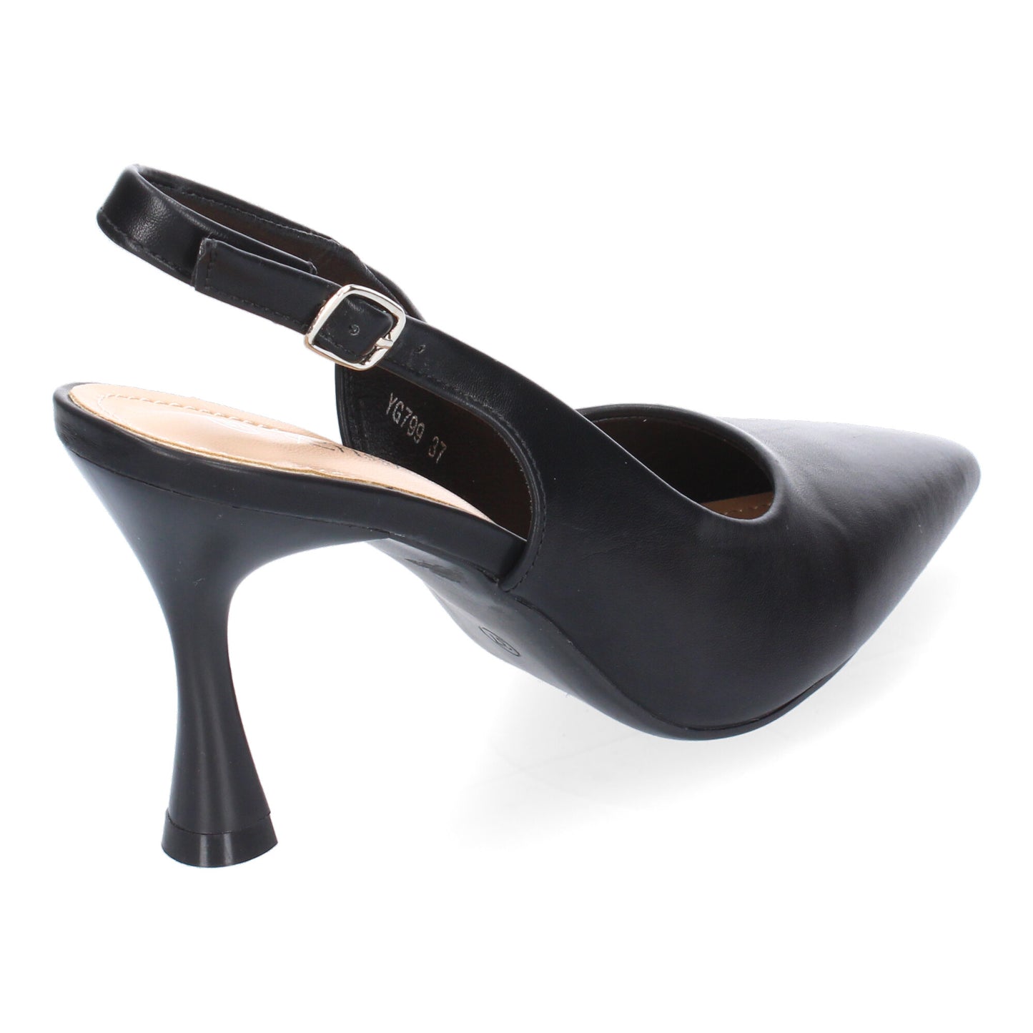 Zapato de Salón para Mujer Negro con Tacón y Puntera Fina