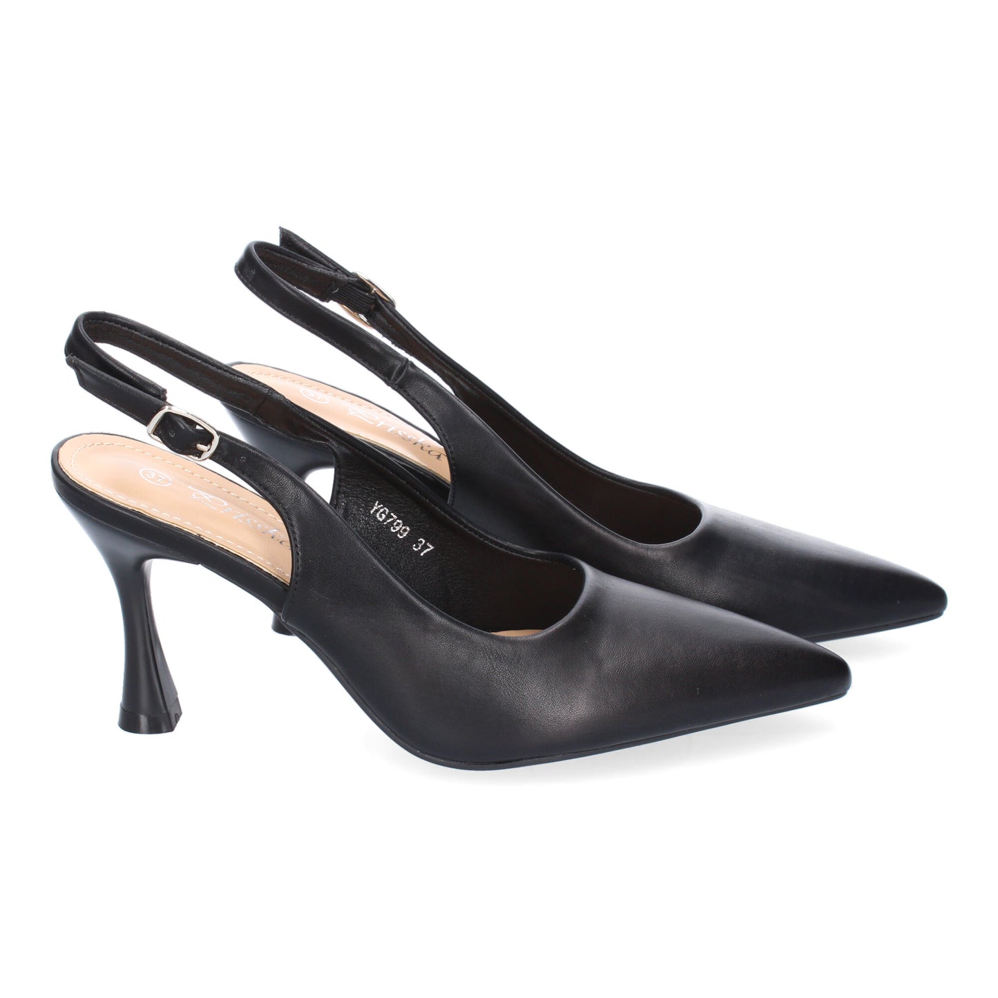 Zapato de Salón para Mujer Negro con Tacón y Puntera Fina