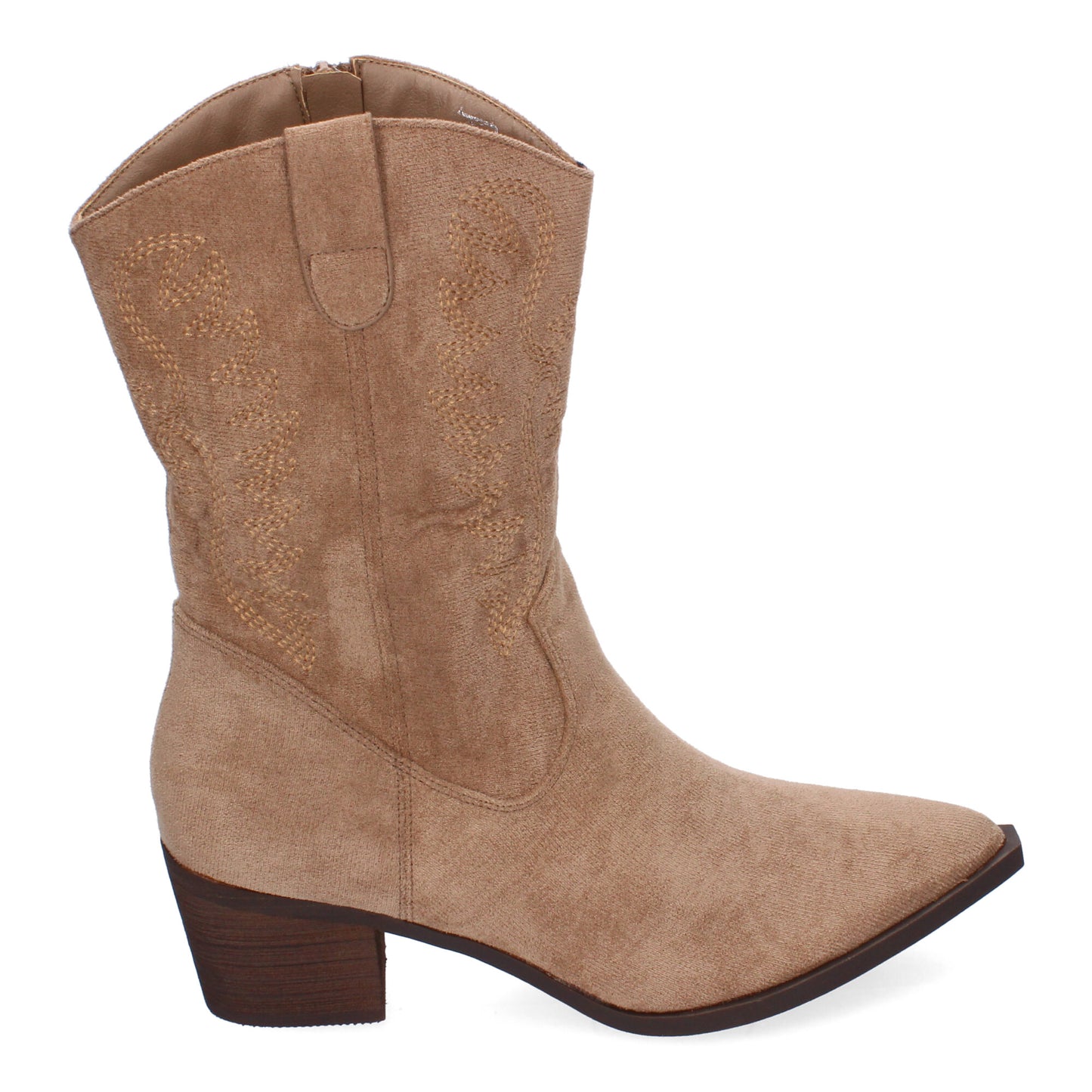 Botines Mujer Caqui: Tacón 5.5cm, Bordados y Punta Fina