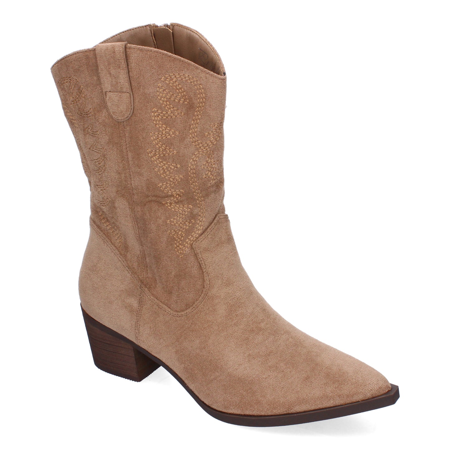 Botines Mujer Caqui: Tacón 5.5cm, Bordados y Punta Fina