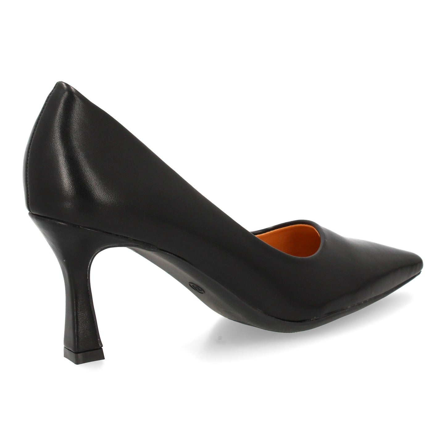 Zapatos de salón negros con tacón y punta fina