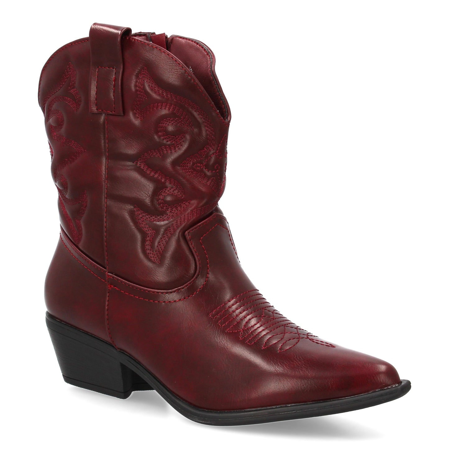 Botín Chelsea de Tacón Grueso - Burdeos