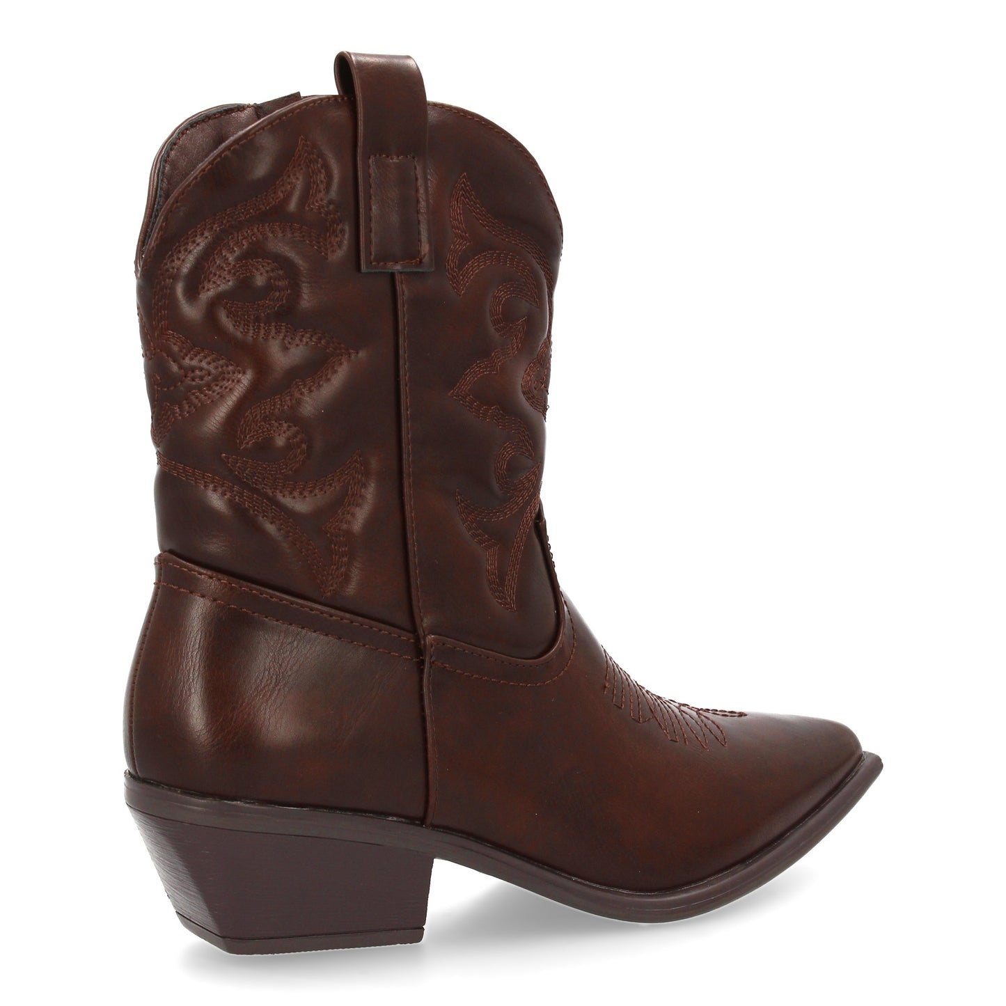 Botín Chelsea de Tacón Grueso - Marrón Chocolate