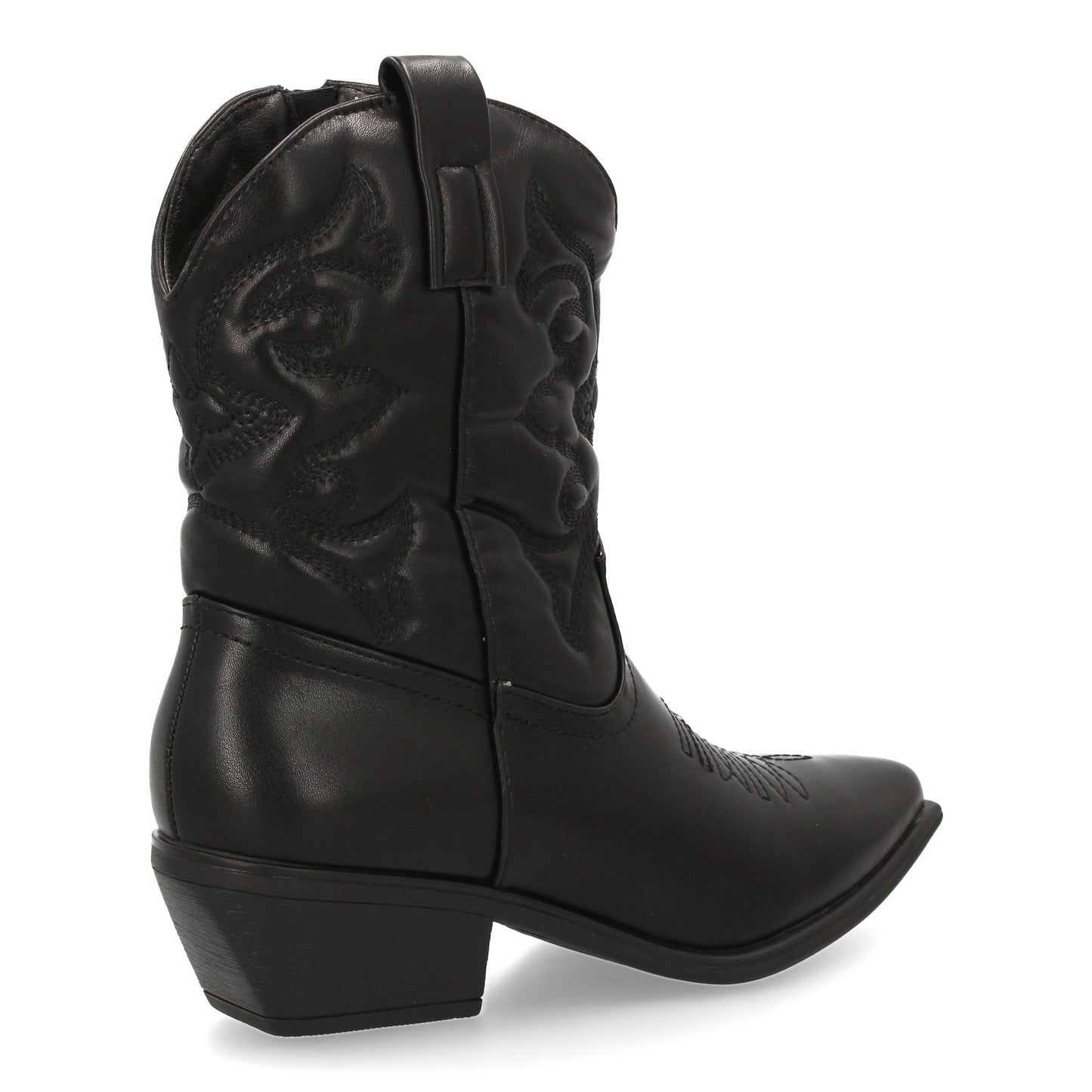 Botín Chelsea de Tacón Grueso - Negro Clásico