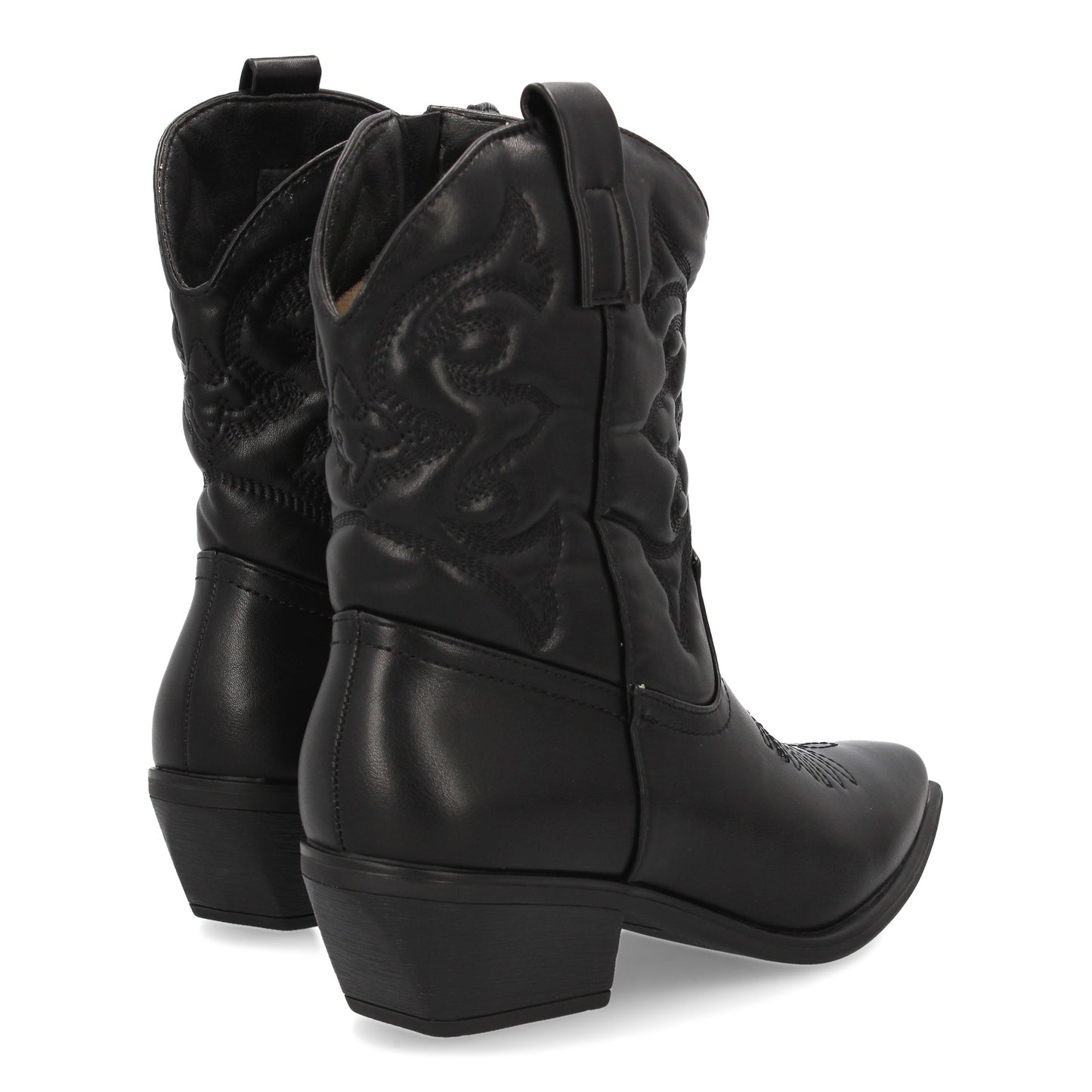 Botín Chelsea de Tacón Grueso - Negro Clásico