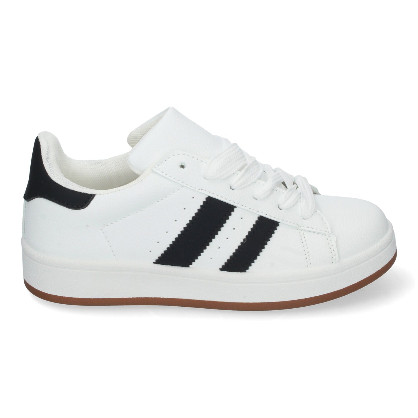 Sneakers Blancas Casuales con Franjas Laterales