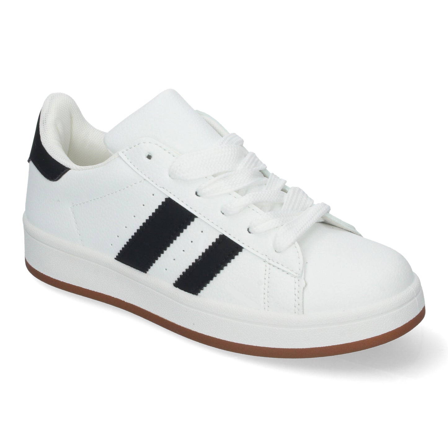 Sneakers Blancas Casuales con Franjas Laterales