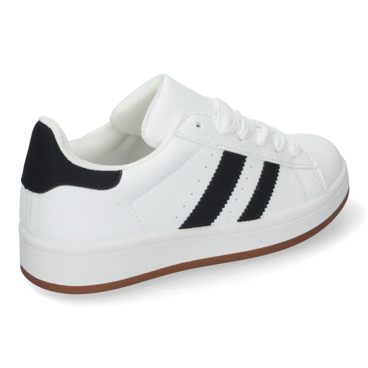 Sneakers Blancas Casuales con Franjas Laterales