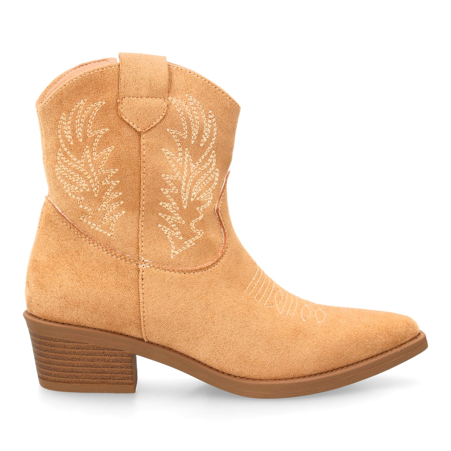 Botín Chelsea Elegante con Tacón de Aguja - Beige