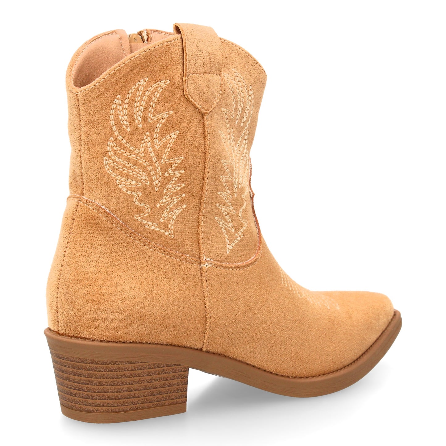 Botín Chelsea Elegante con Tacón de Aguja - Beige