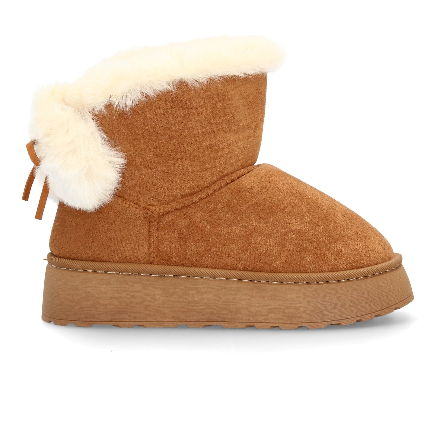 Botín Básico con Suela Antideslizante y Cremallera - Camel