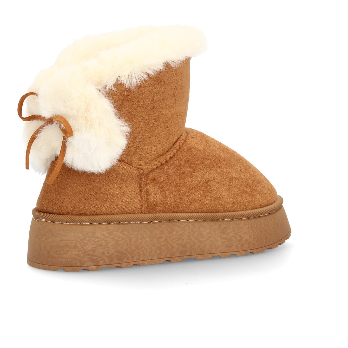 Botín Básico con Suela Antideslizante y Cremallera - Camel