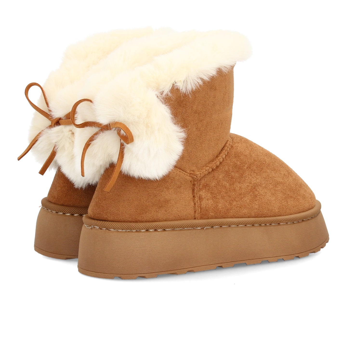 Botín Básico con Suela Antideslizante y Cremallera - Camel