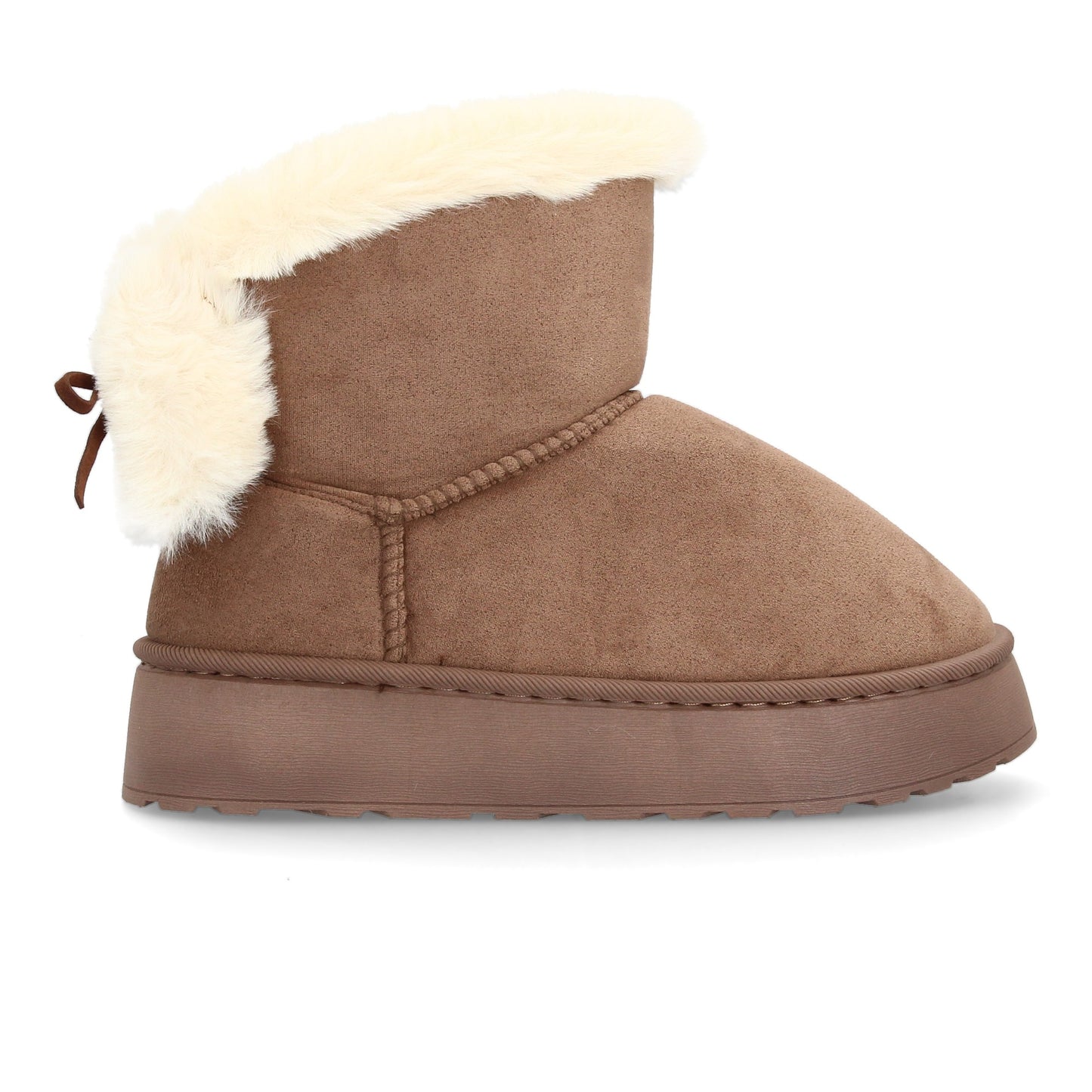 Botín Básico con Suela Antideslizante y Cremallera - Marrón