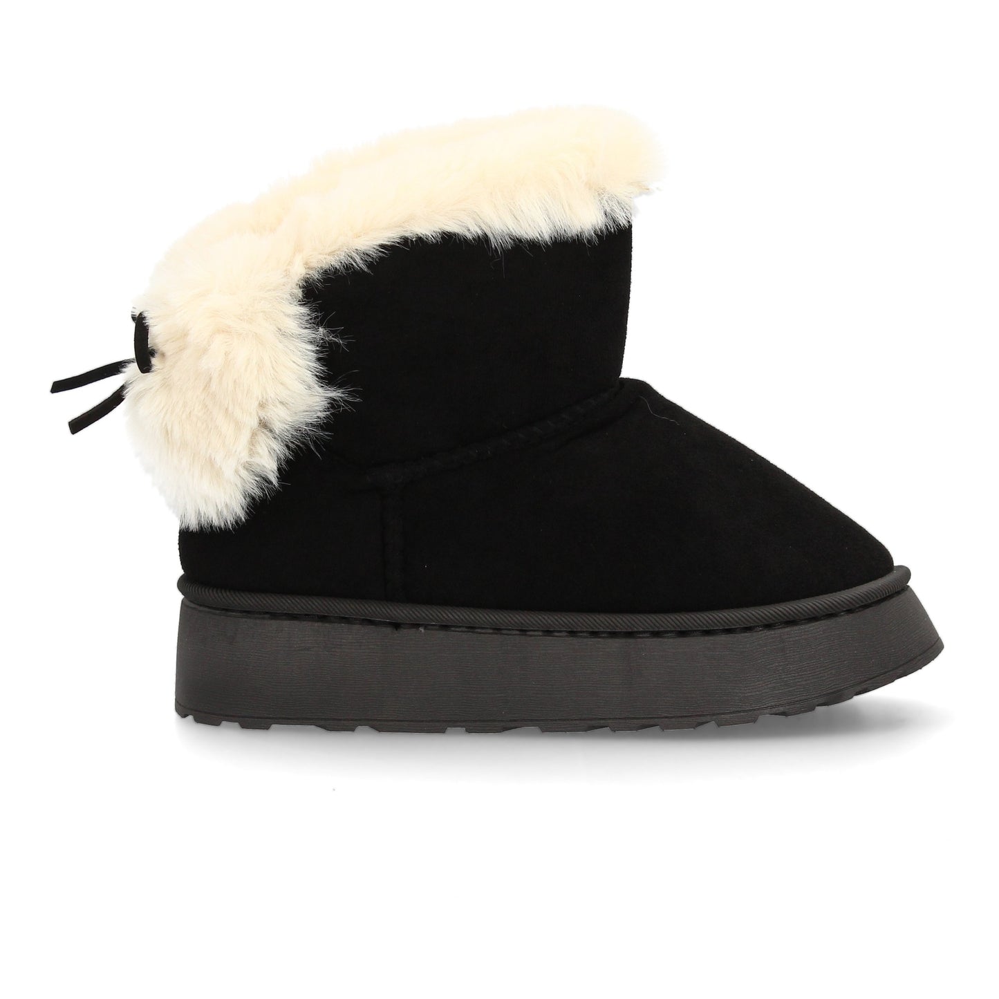 Botín Básico con Suela Antideslizante y Cremallera - Negro