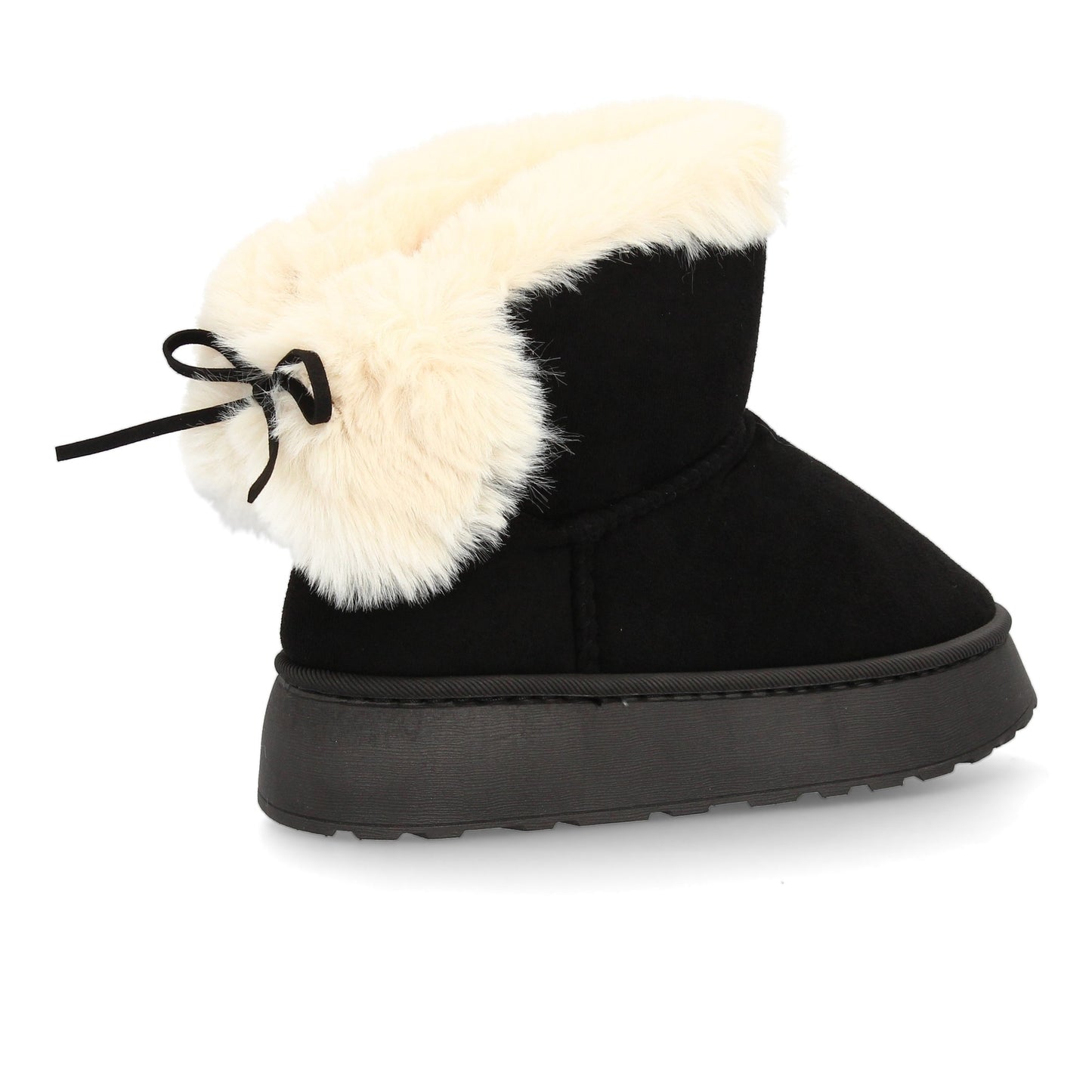 Botín Básico con Suela Antideslizante y Cremallera - Negro