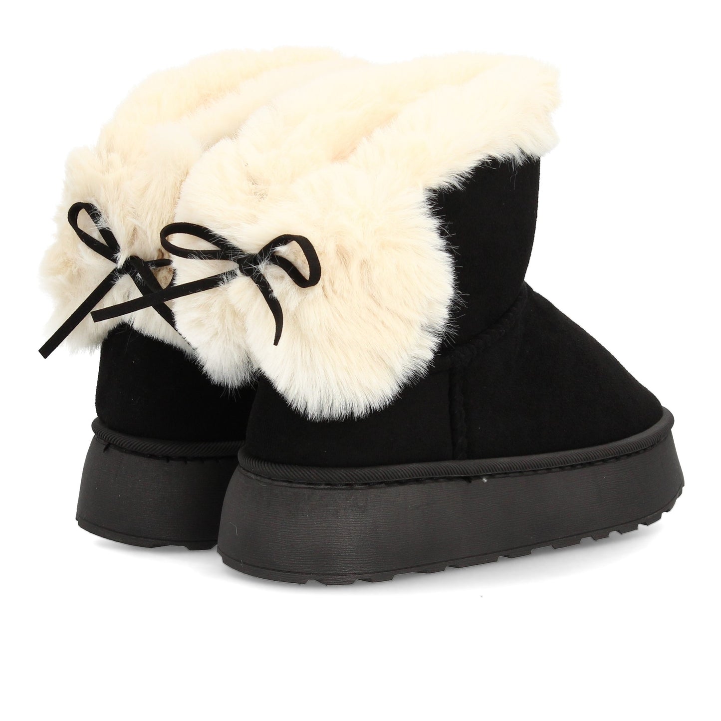 Botín Básico con Suela Antideslizante y Cremallera - Negro