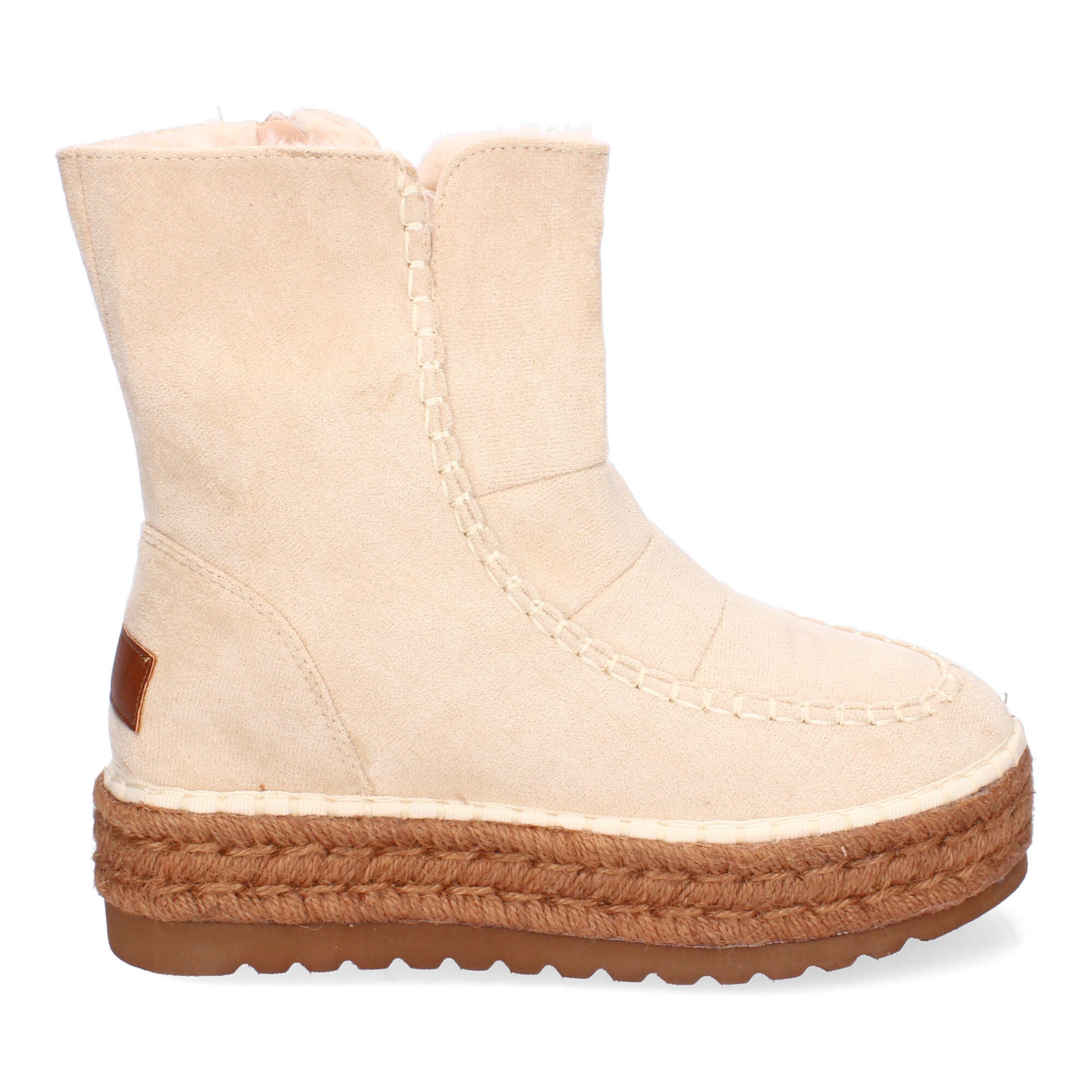Botines beige modernos con pelo