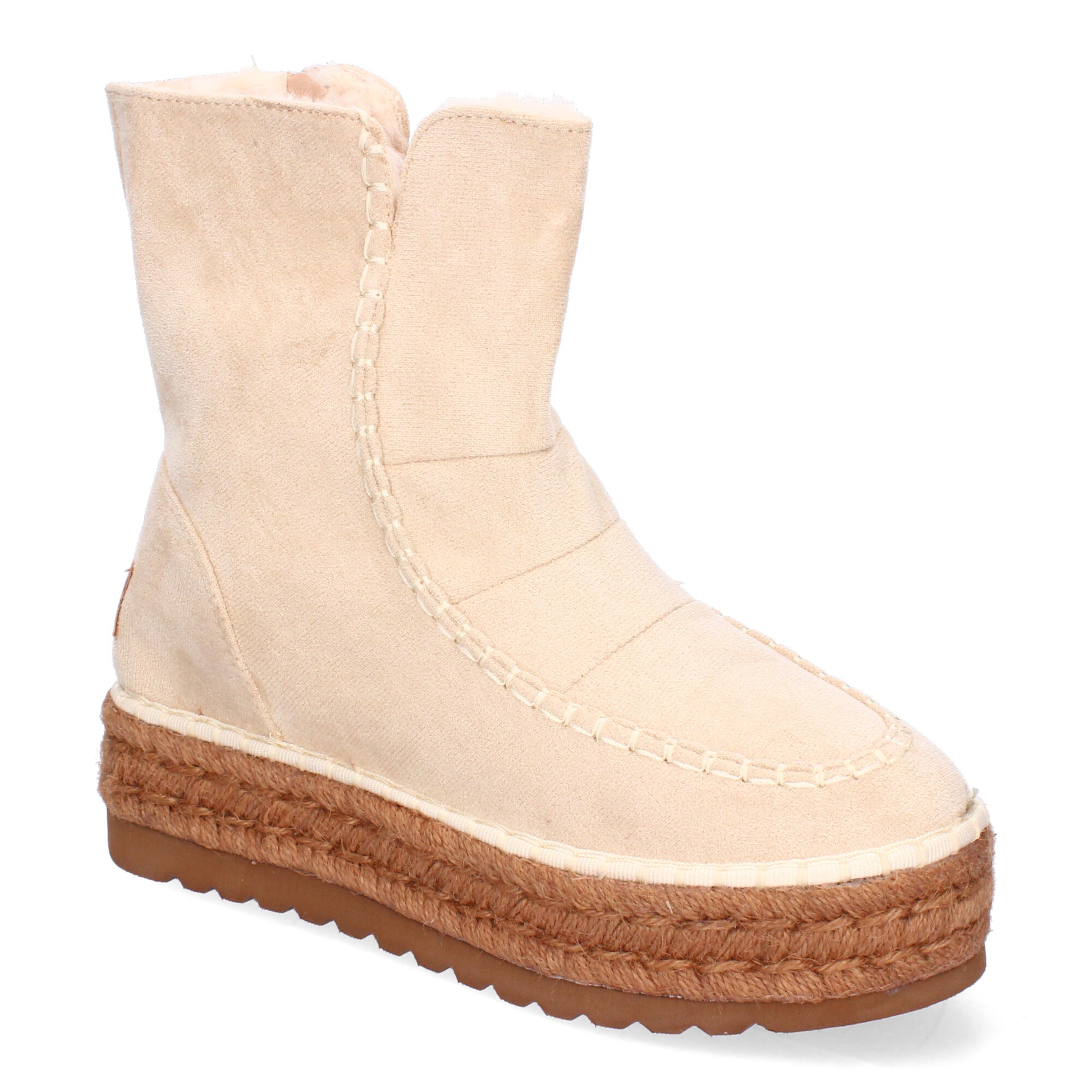 Botines beige modernos con pelo