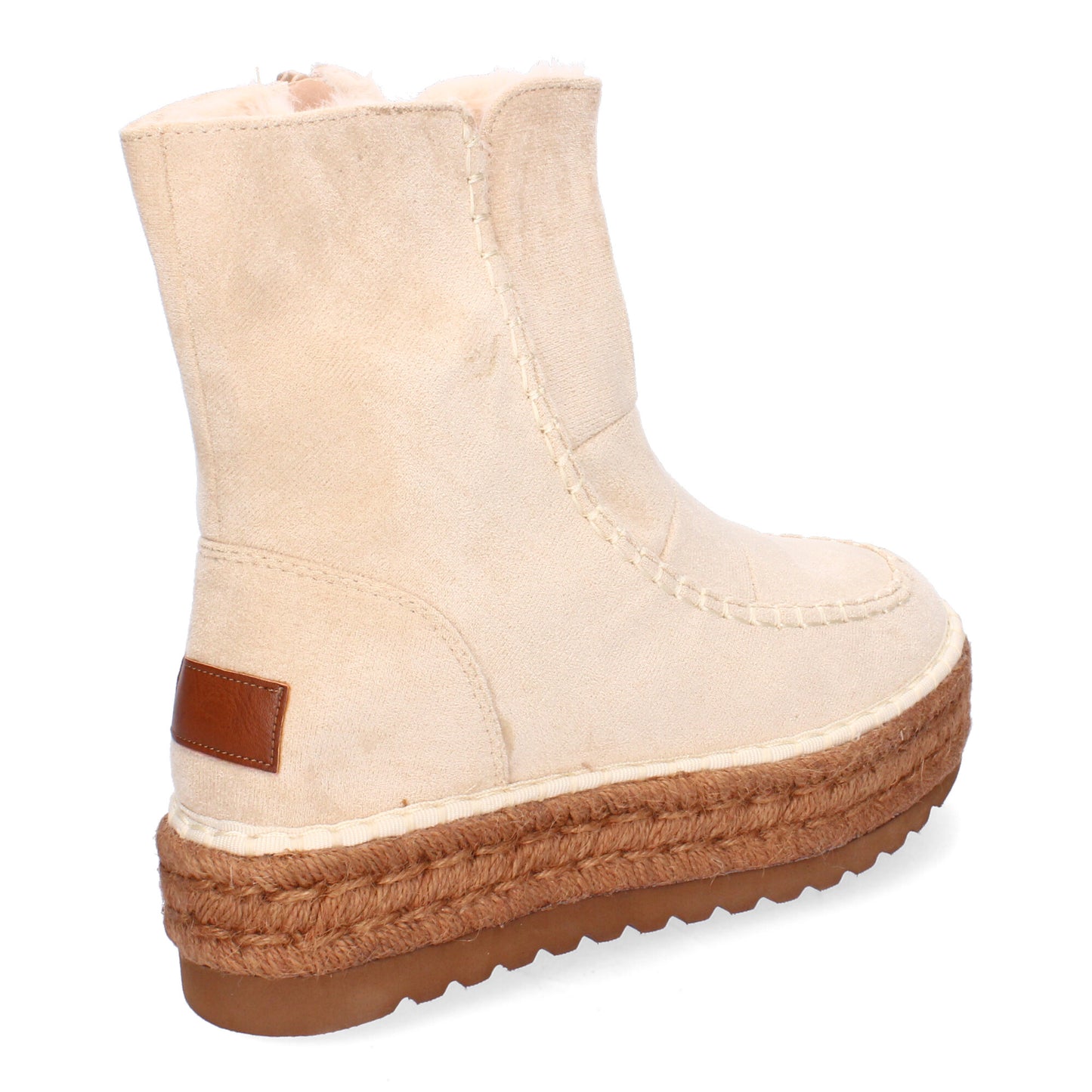 Botines beige modernos con pelo