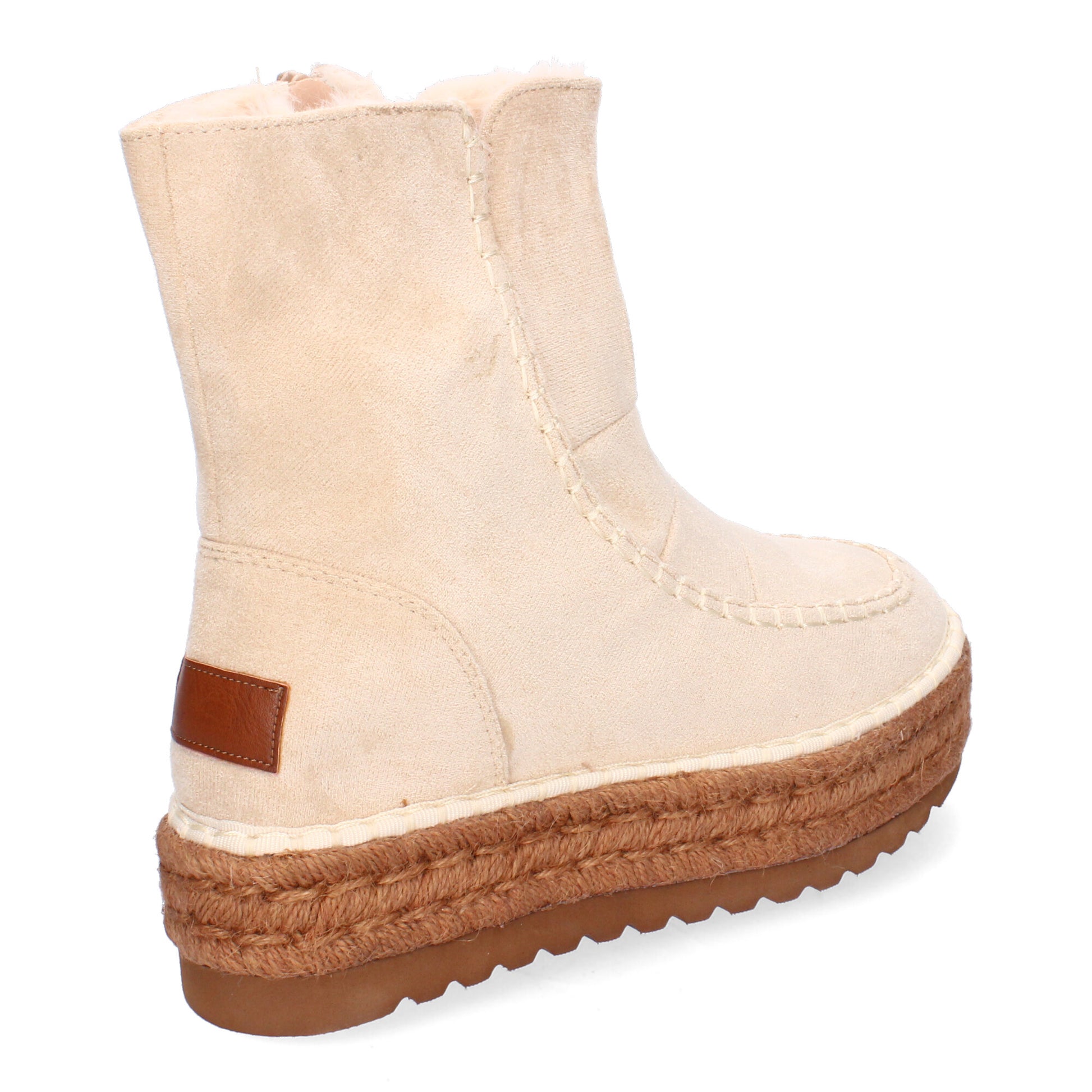 Botines beige modernos con pelo