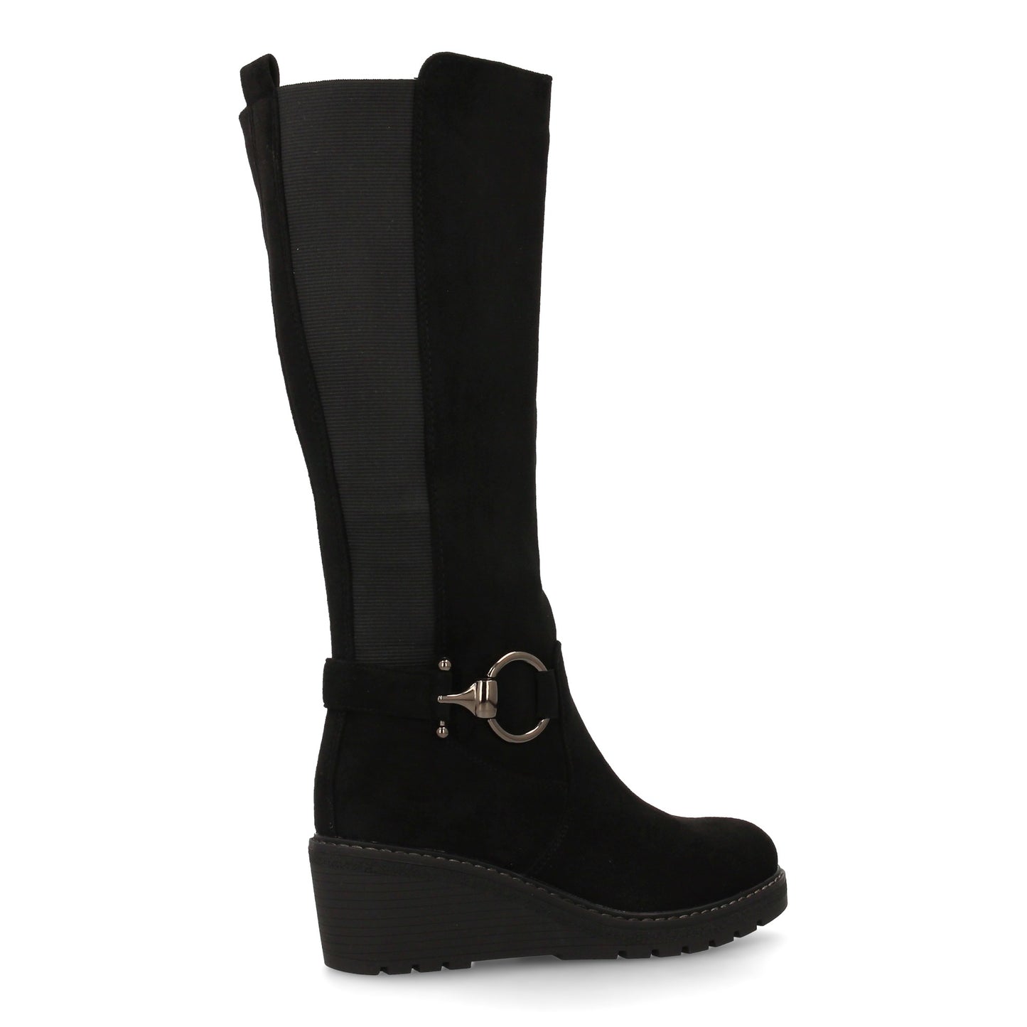 Botín Biker con Hebillas y Suela Track - Negro