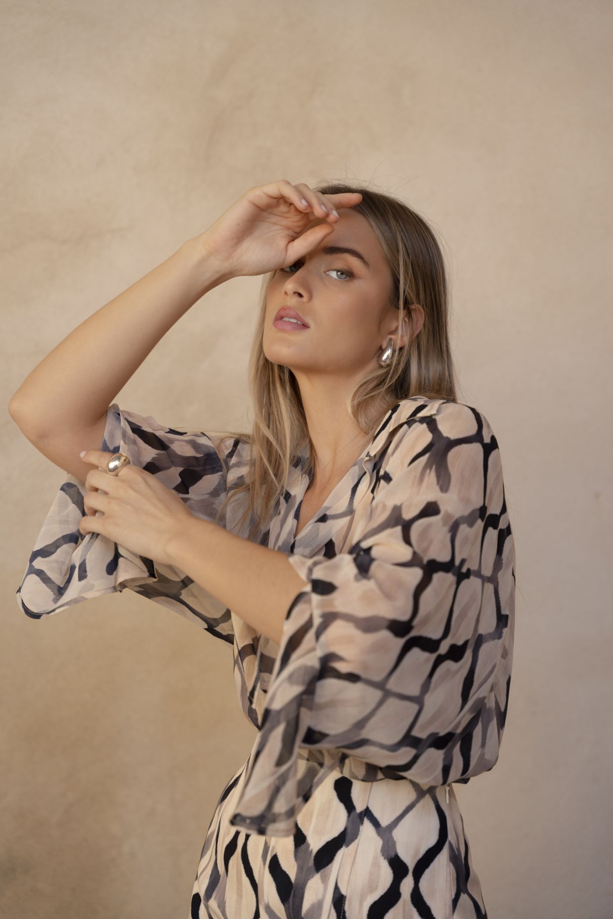 Pantalón estampado culotte de mujer, pantalones elegantes para mujer