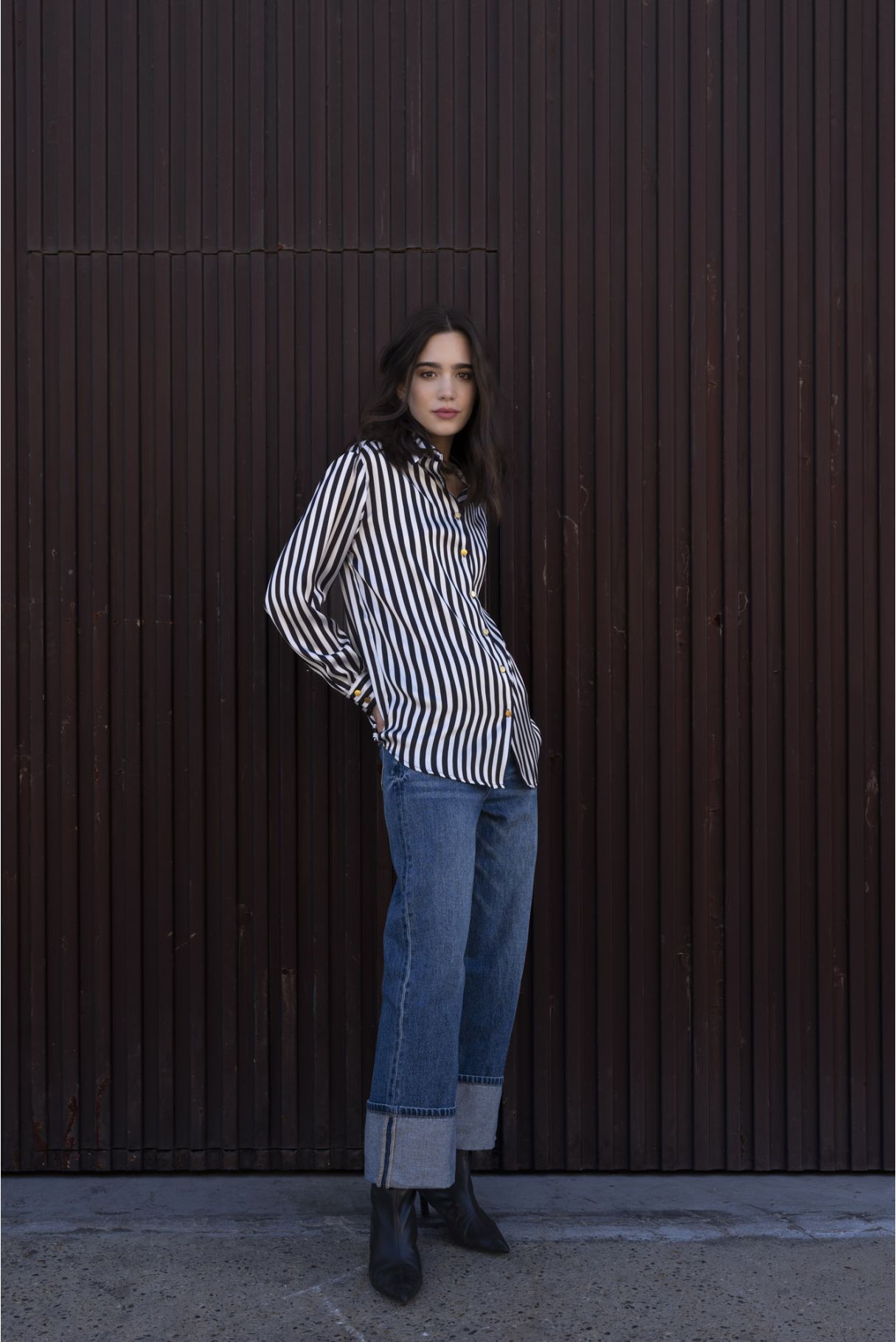 Camisa estampada rayas hecha en España