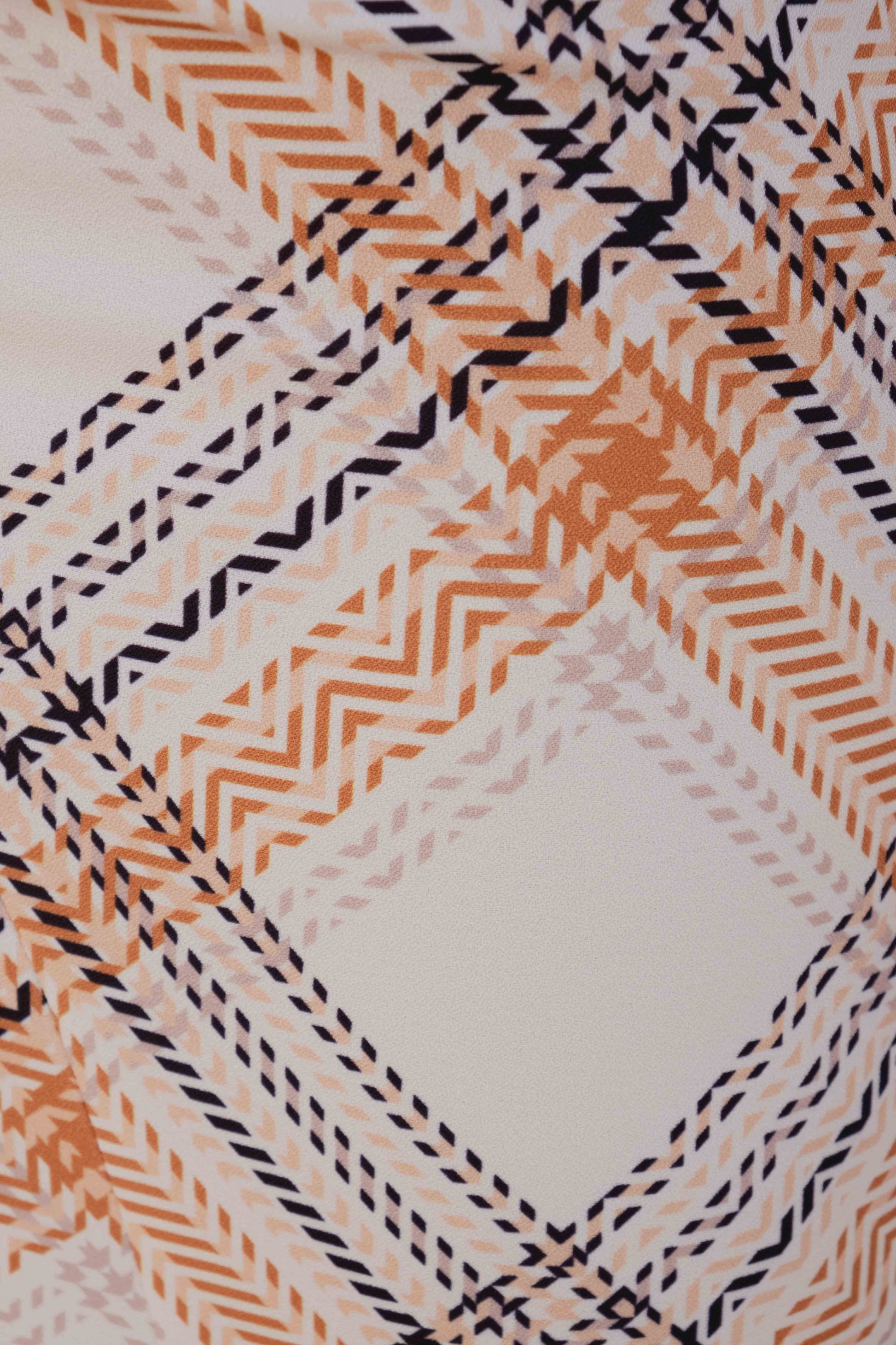 Falda midi envolvente de diseño asimétrico con lazo lateral y estampado de cuadros en color beige