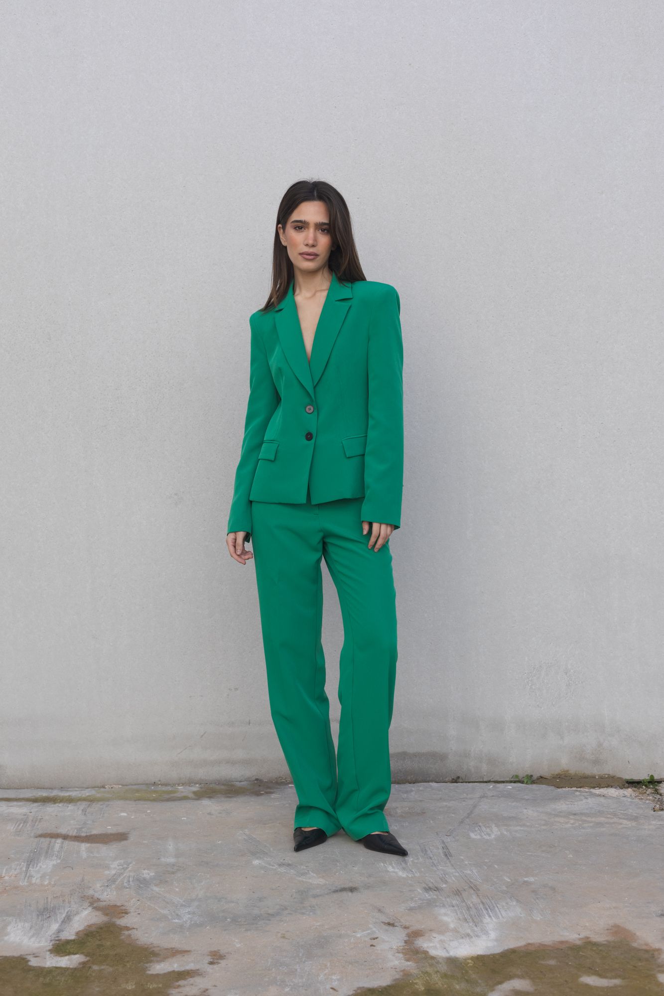 Blazer sastre entallada con pinzas de diseño estructurado