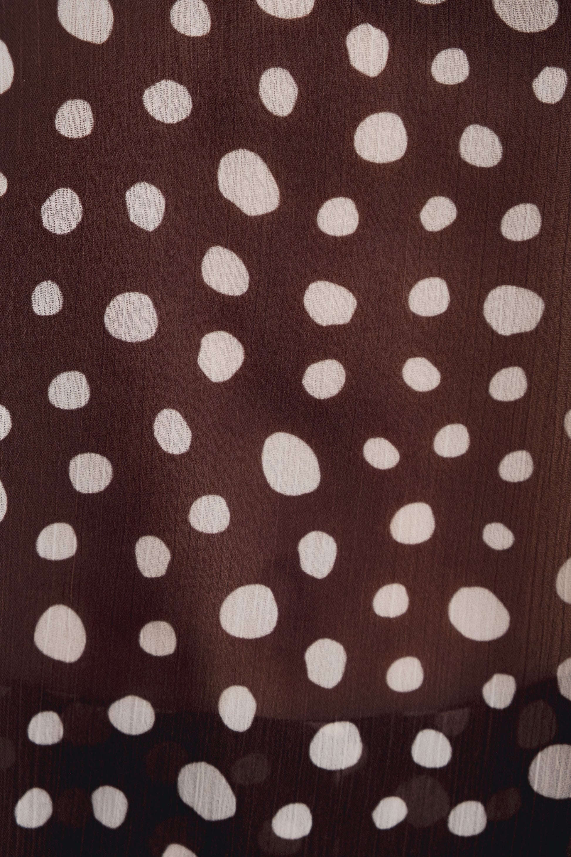 Pantalón estampado lunares marrón corte fluido