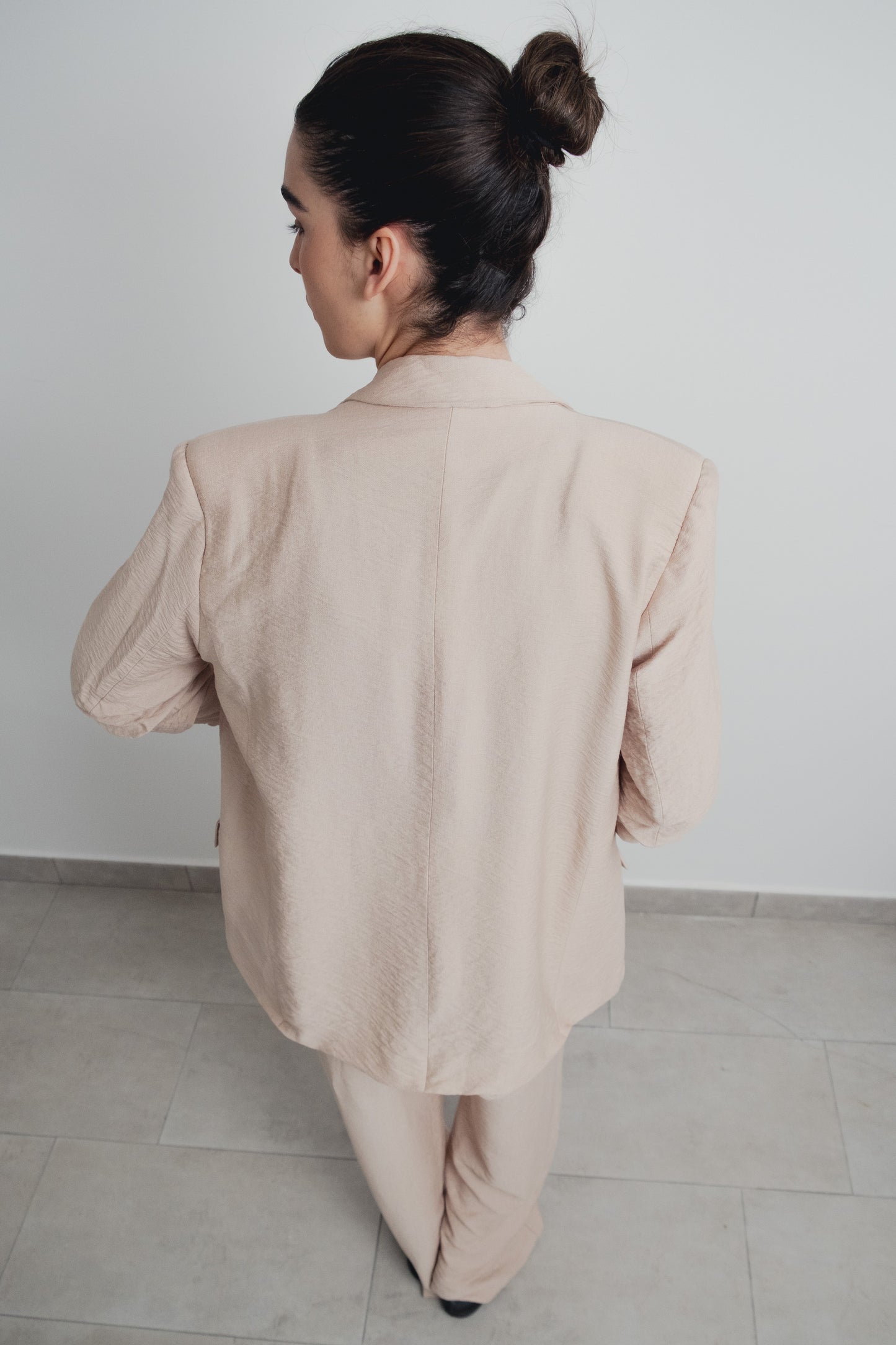 Blazer con textura de relieve premium para mujer